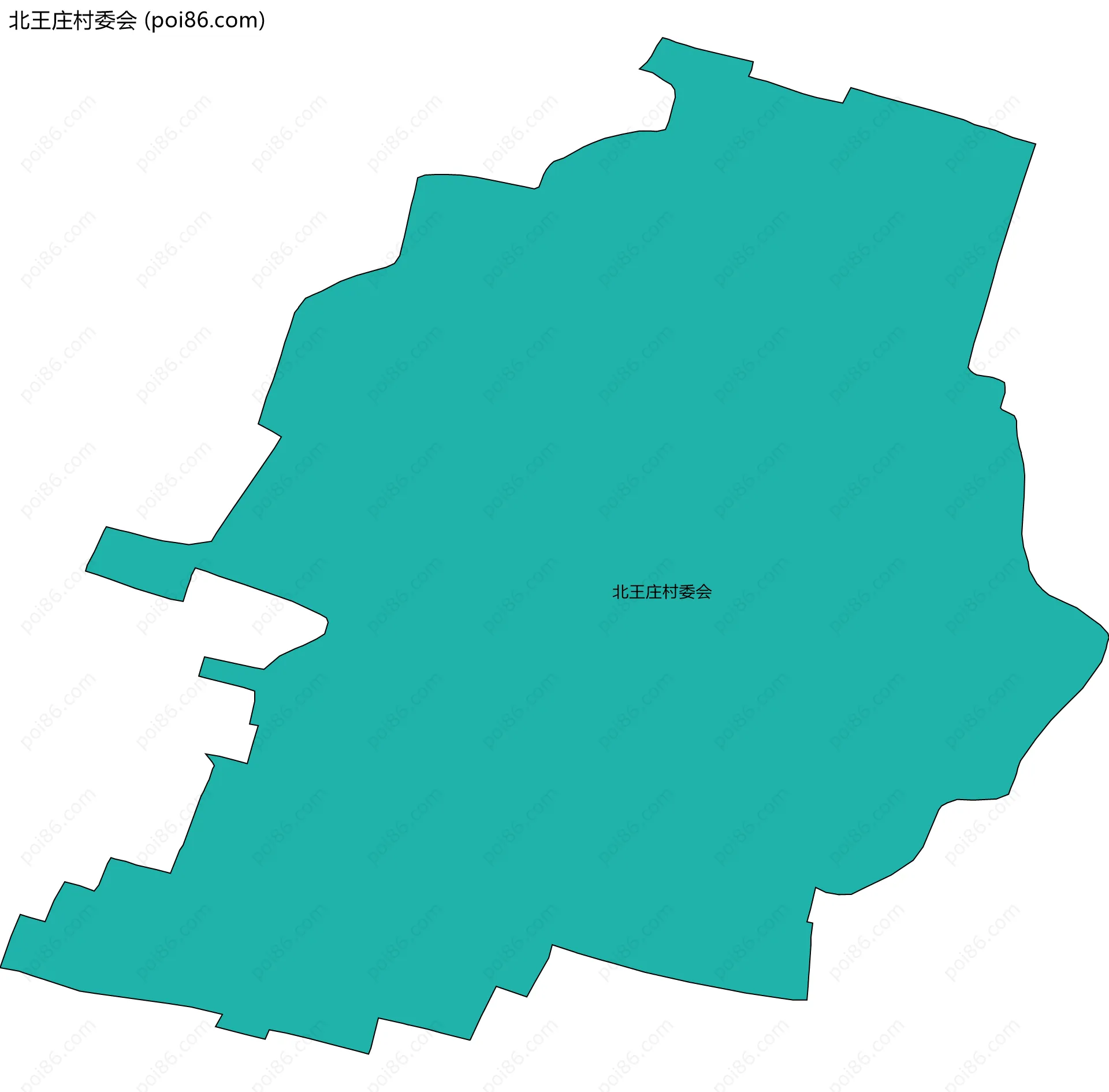 北王庄村委会边界地图