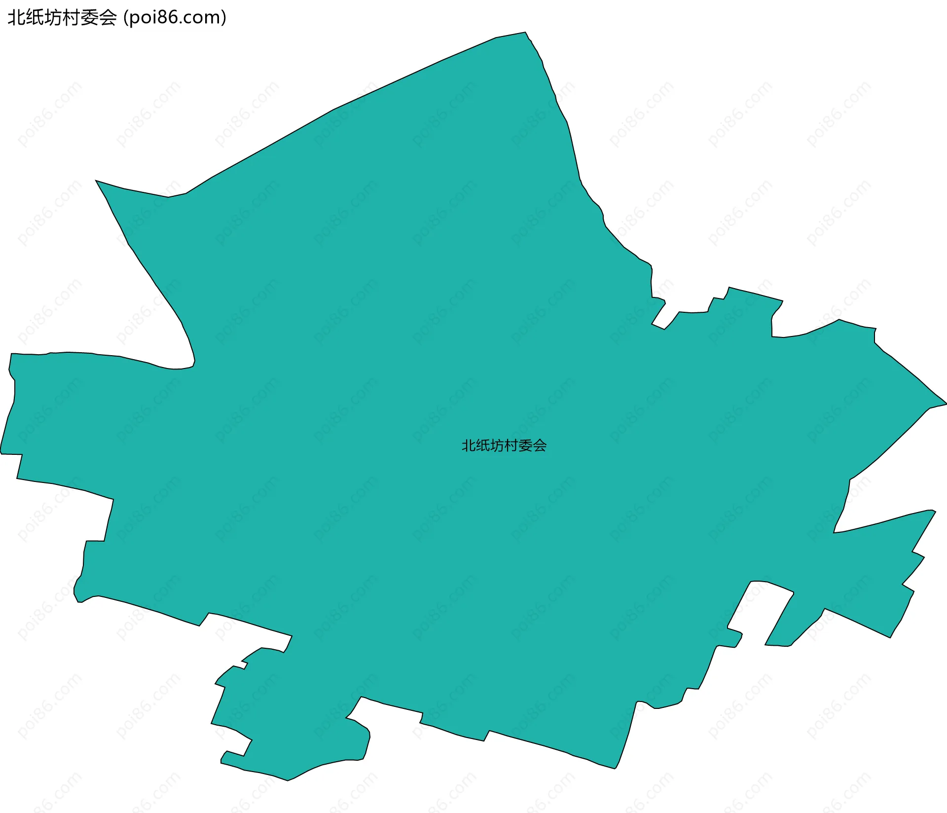 北纸坊村委会边界地图
