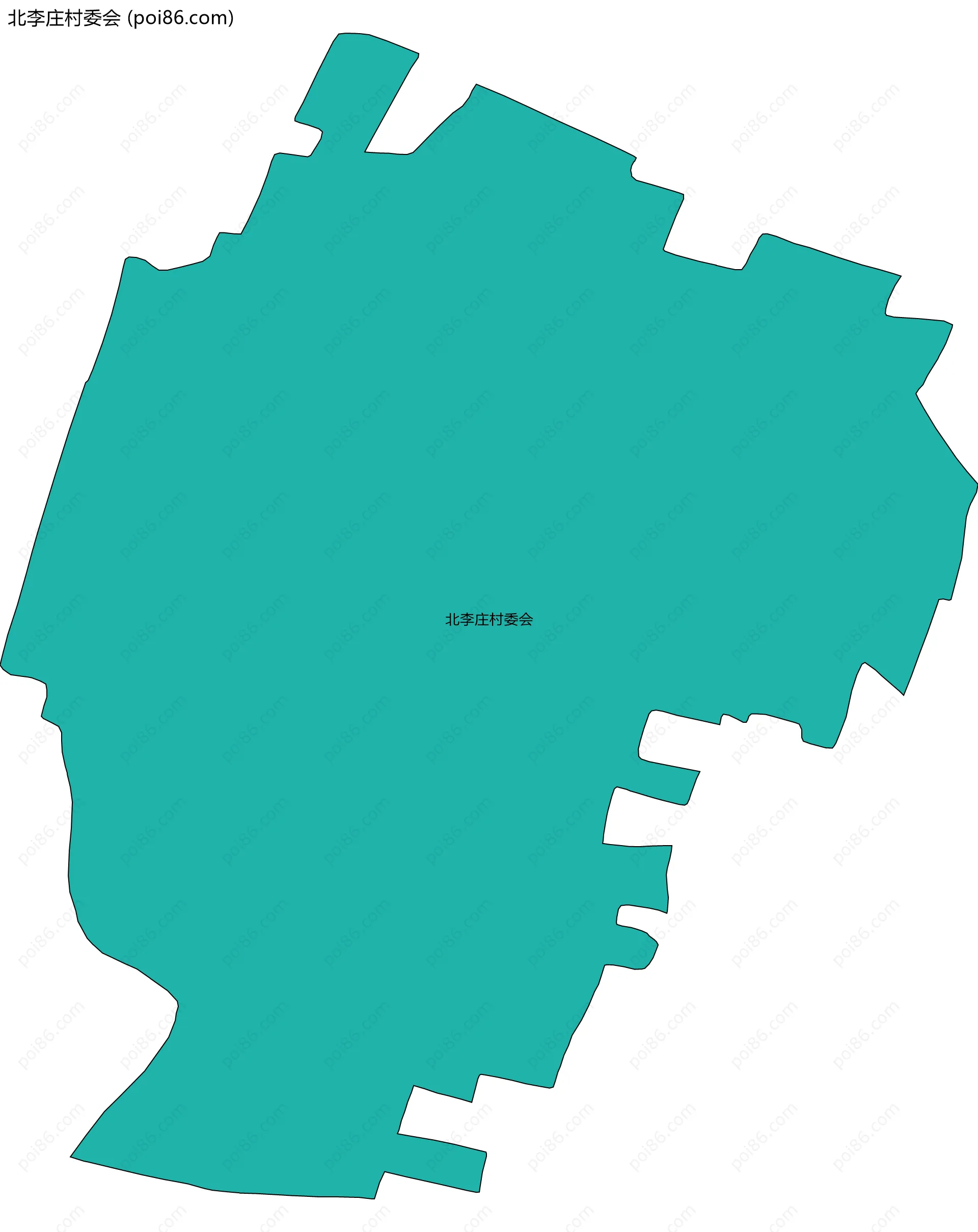北李庄村委会边界地图