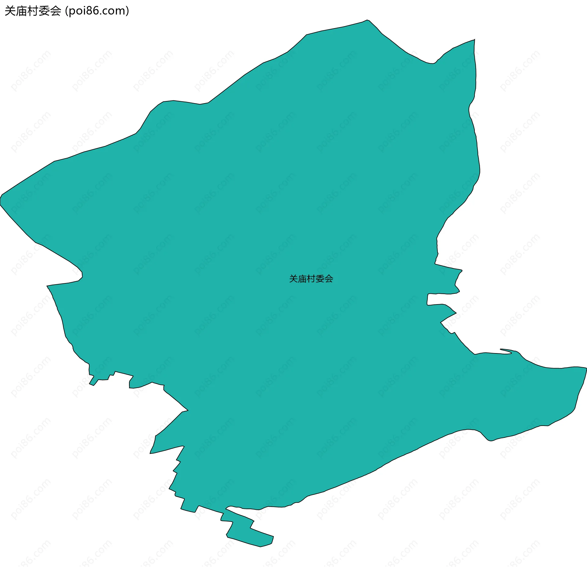 关庙村委会边界地图