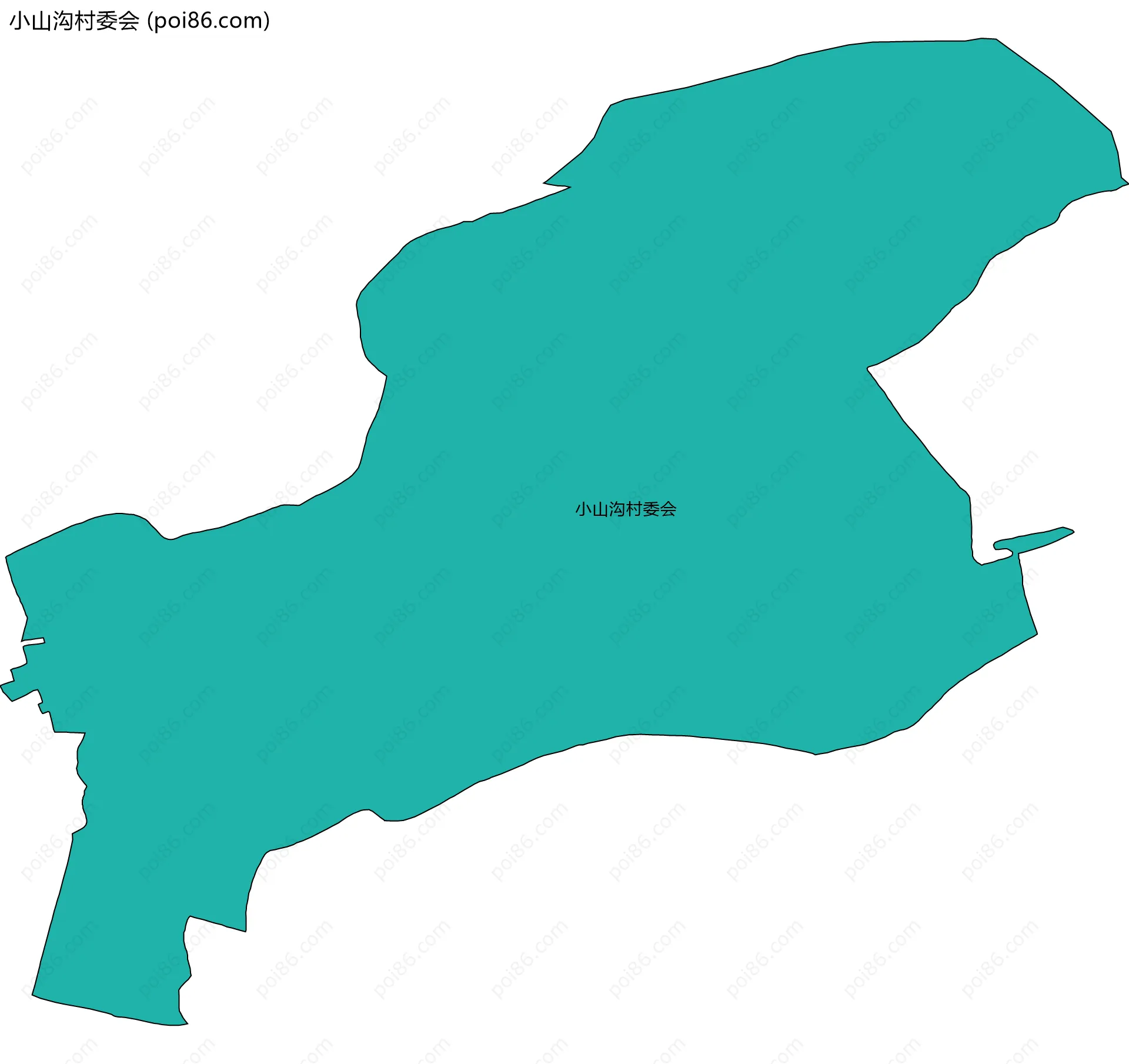 小山沟村委会边界地图