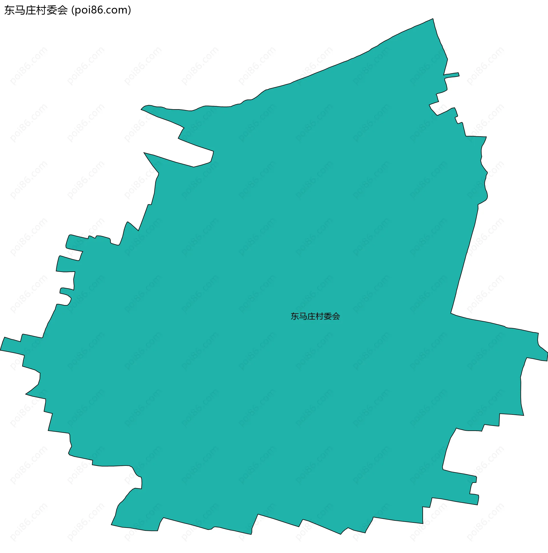 东马庄村委会边界地图