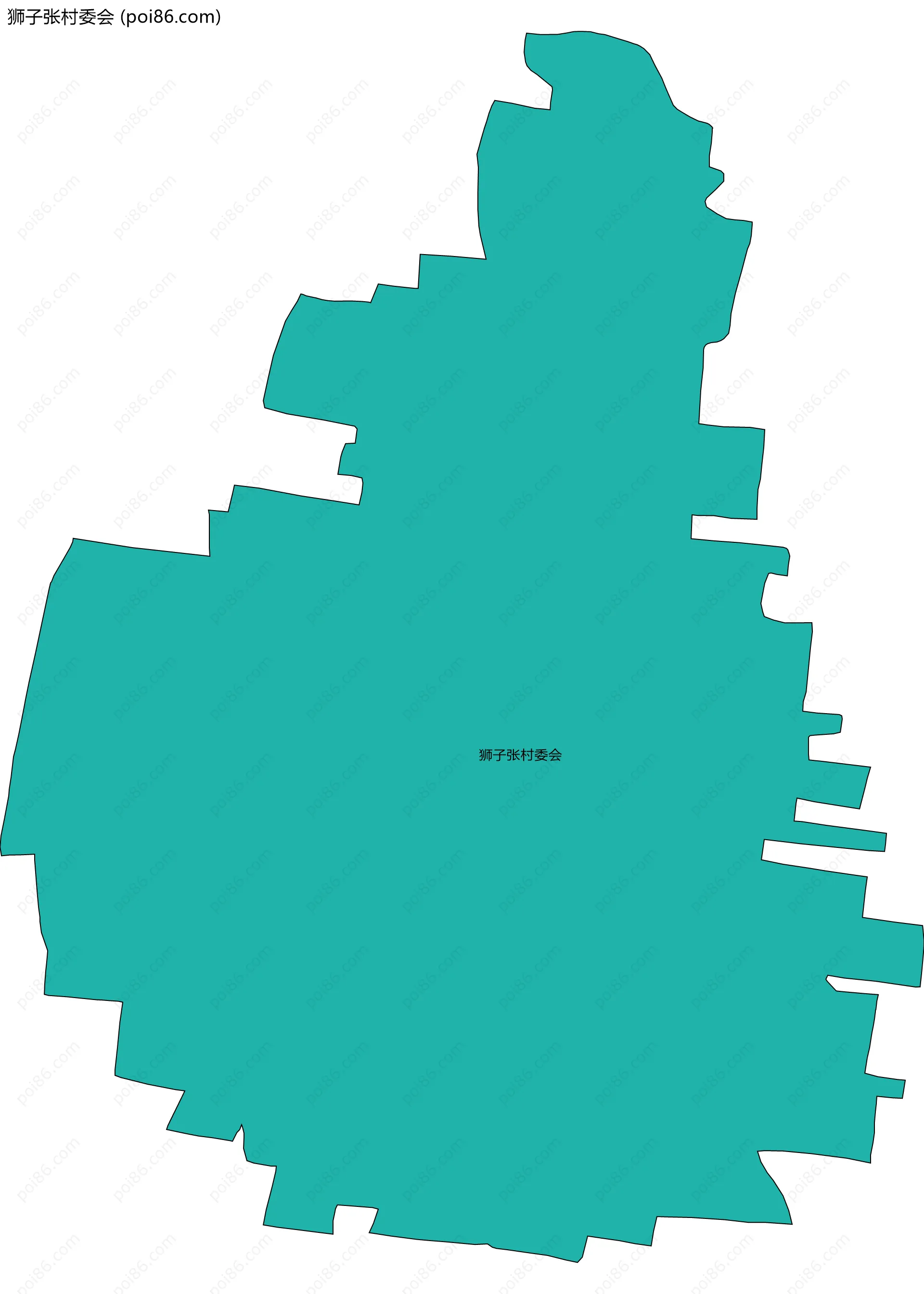 狮子张村委会边界地图