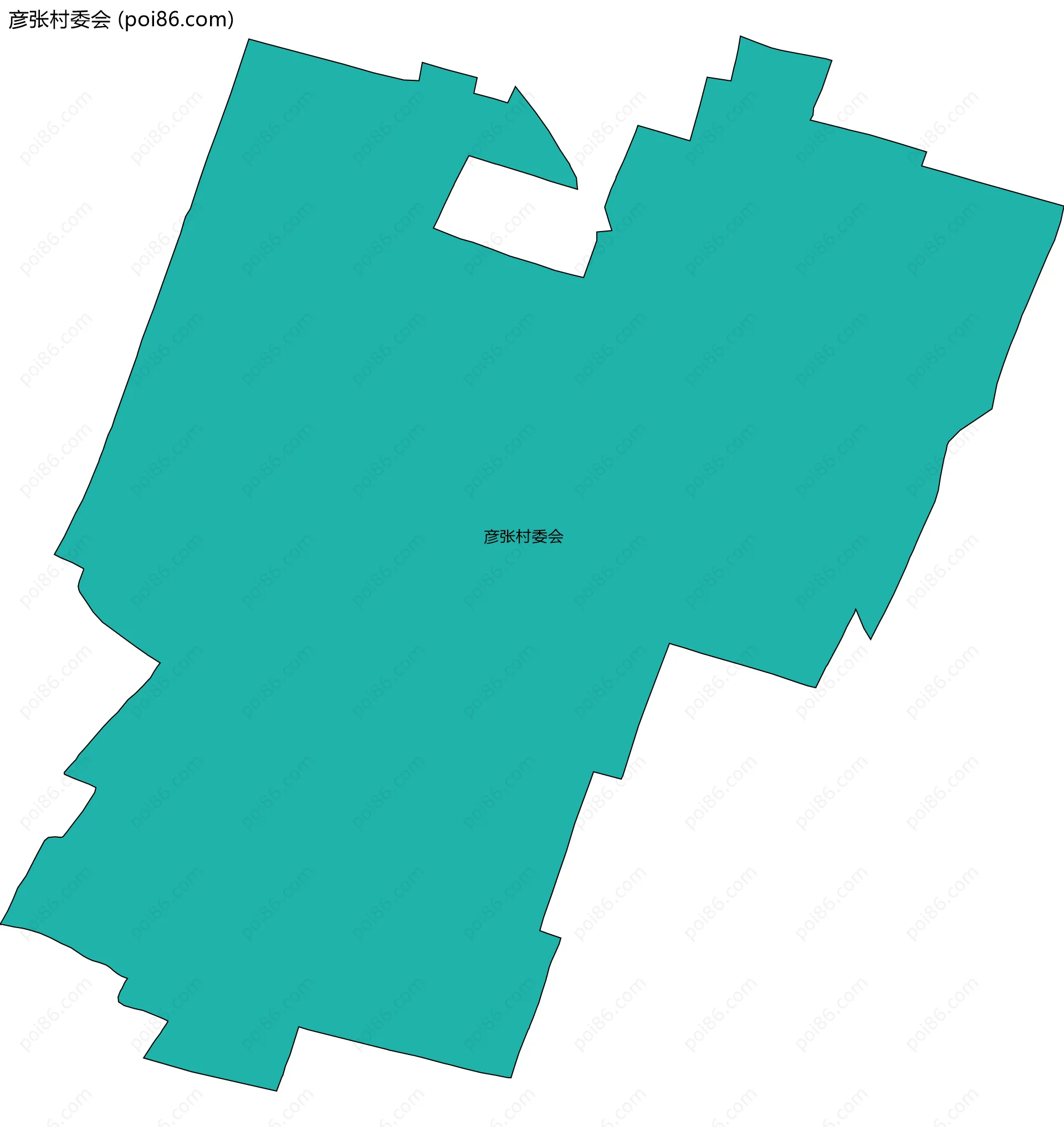 彦张村委会边界地图