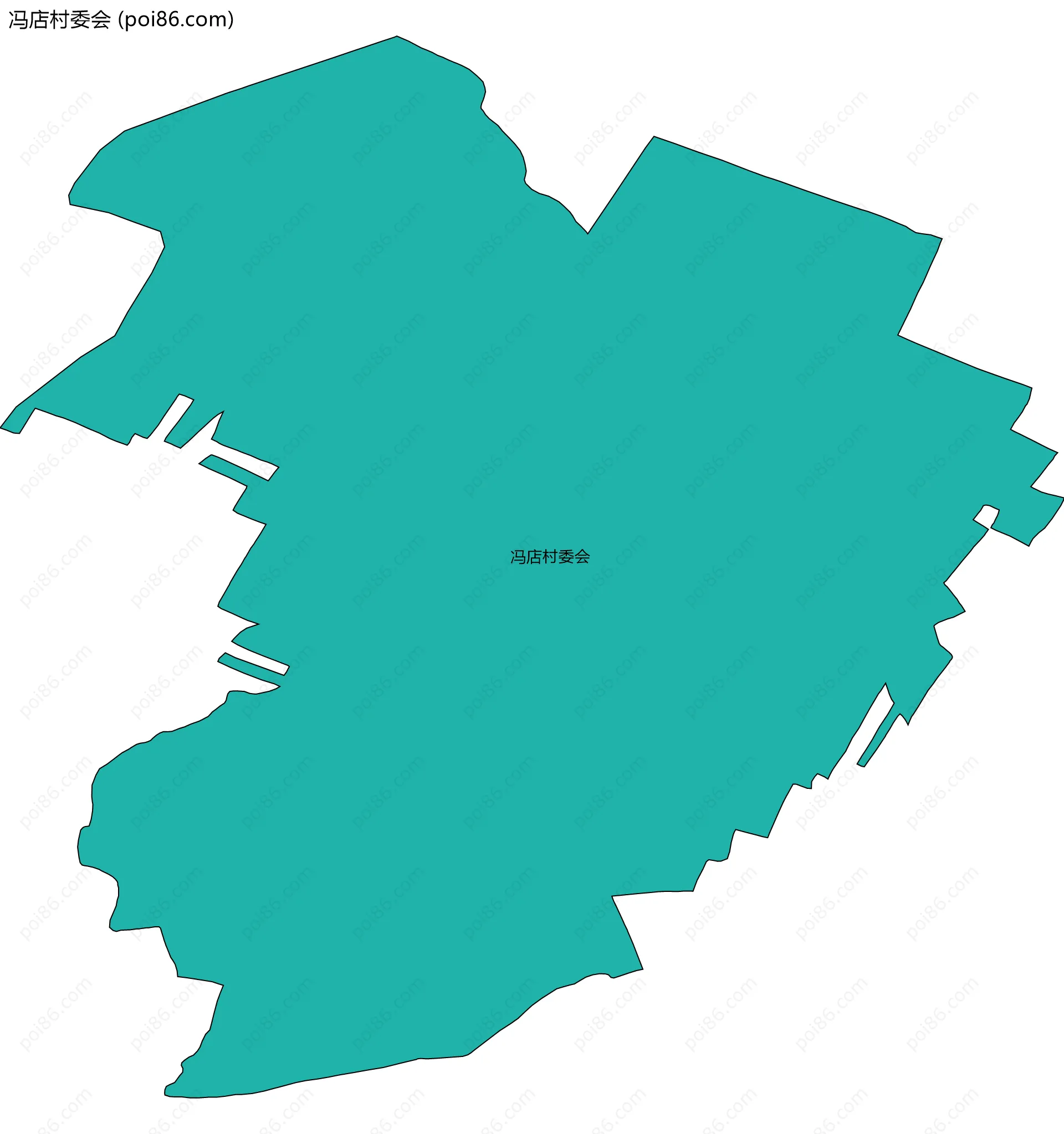 冯店村委会边界地图