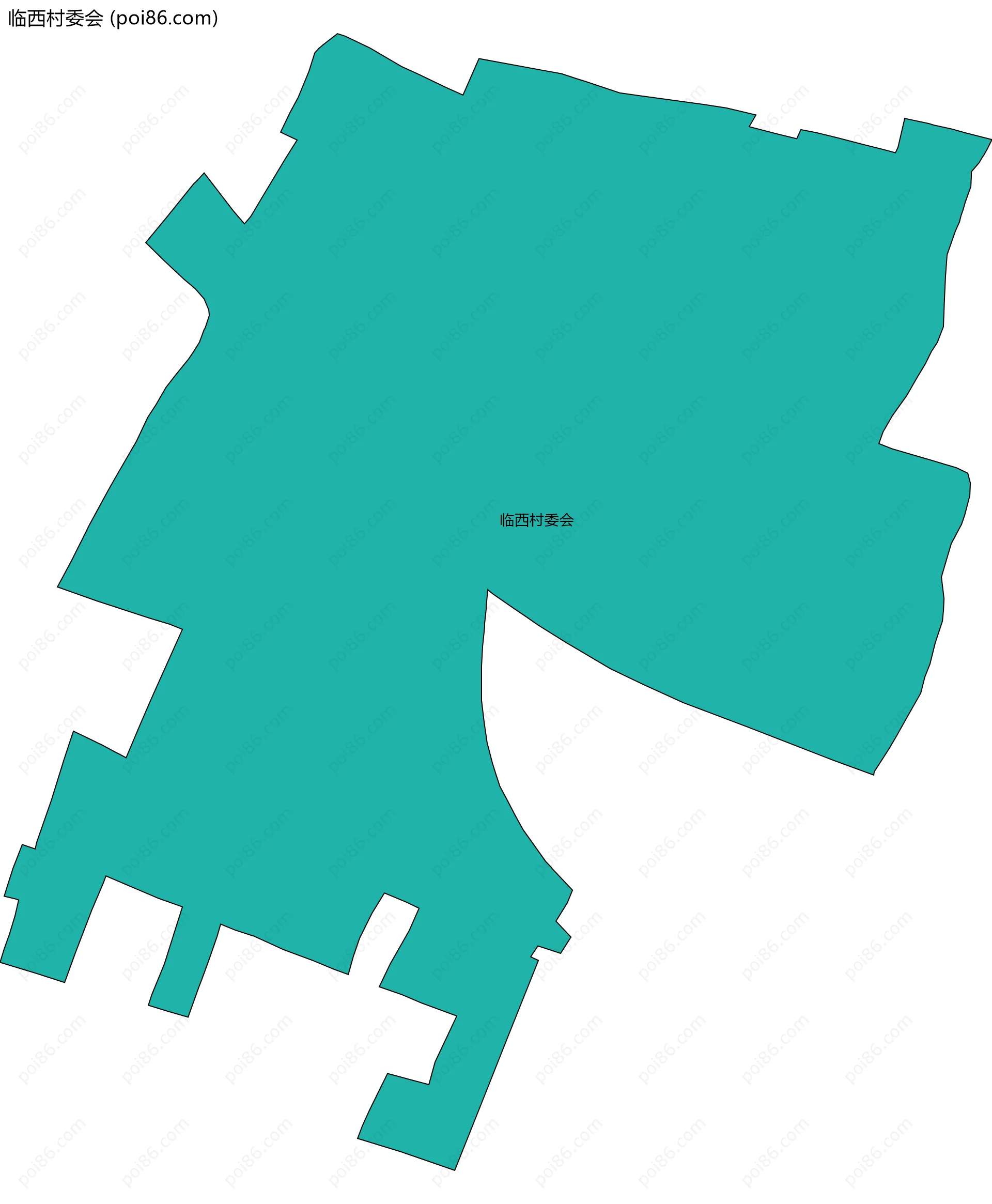 临西村委会边界地图