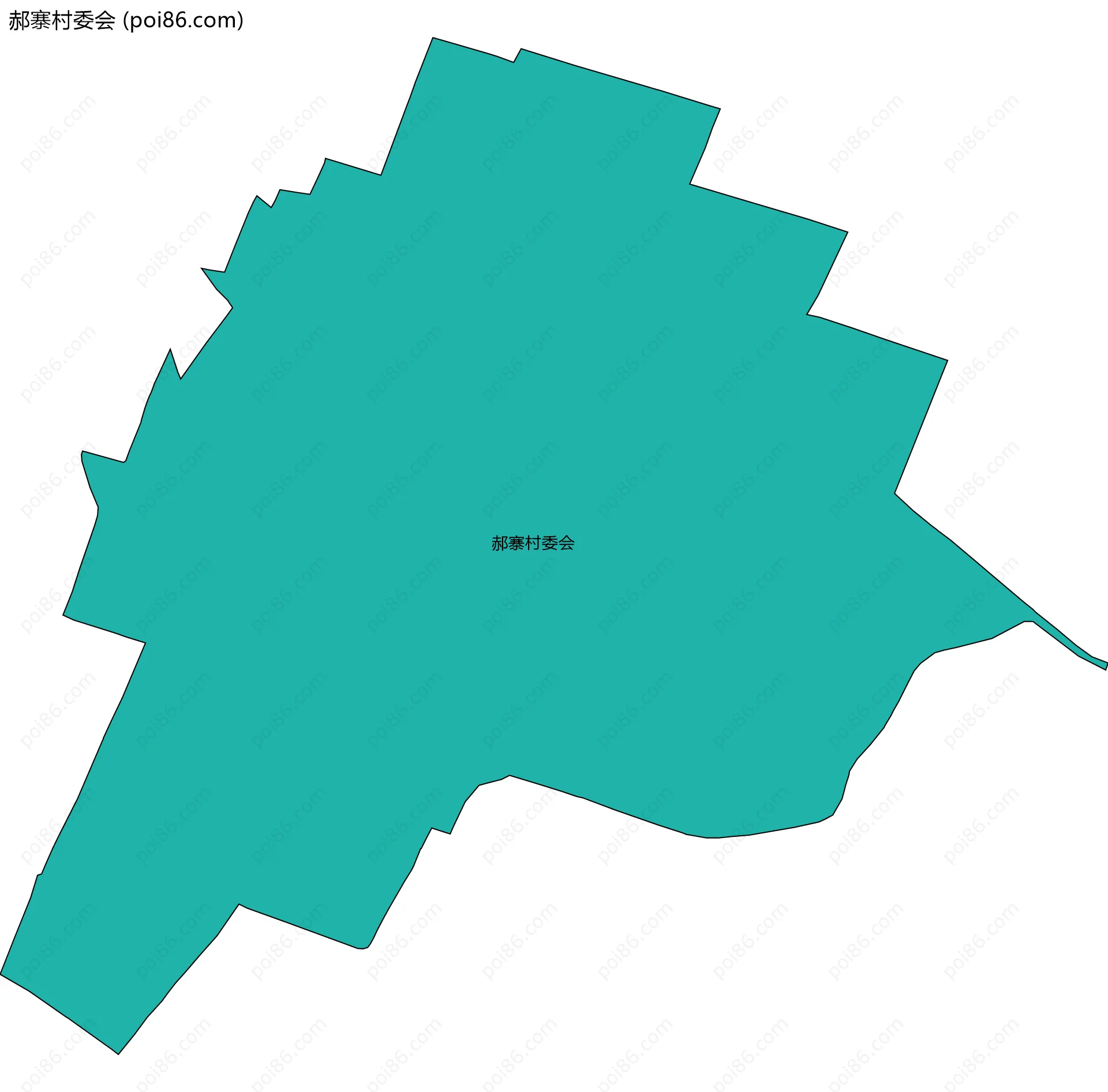 郝寨村委会边界地图