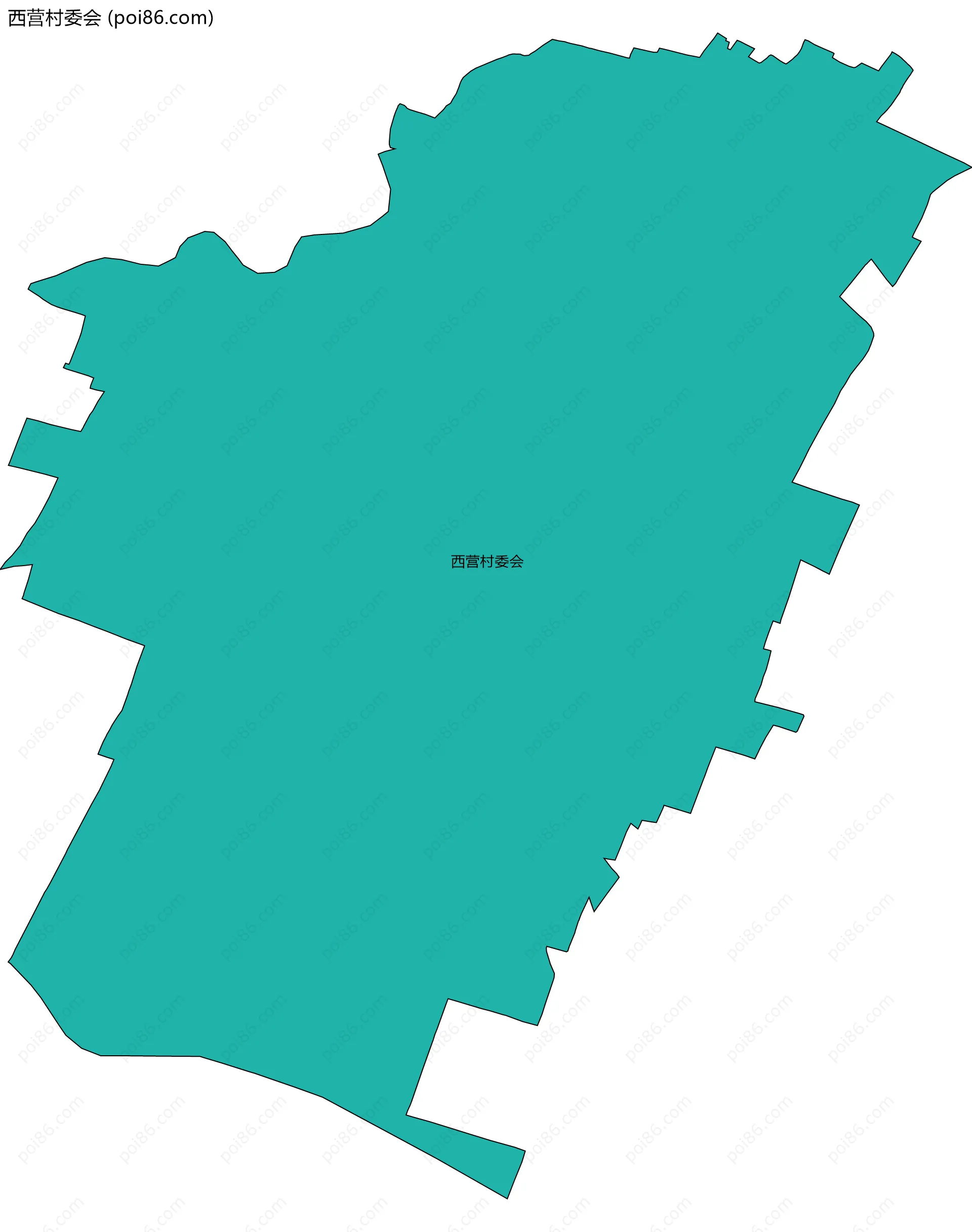 西营村委会边界地图