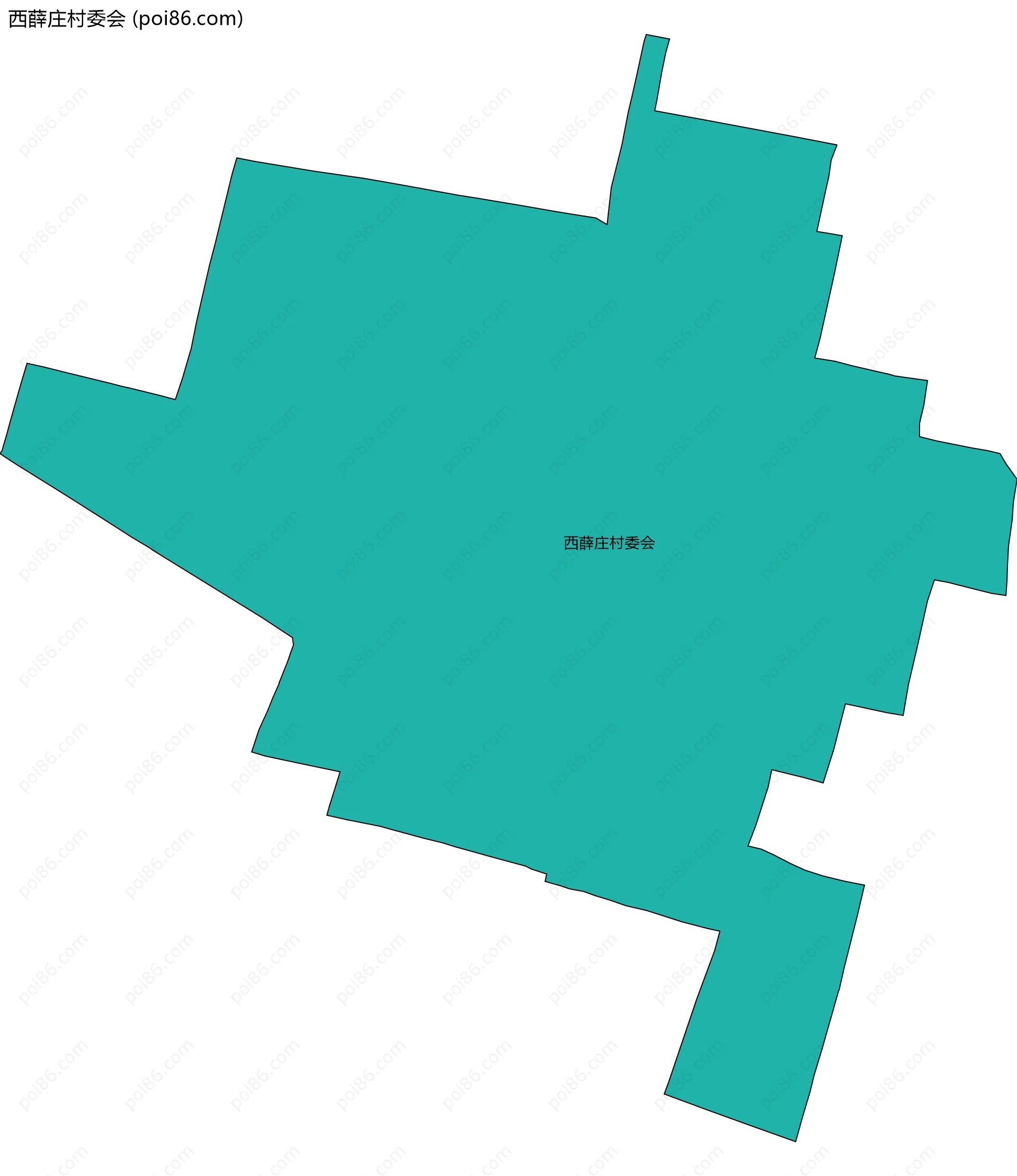 西薛庄村委会边界地图