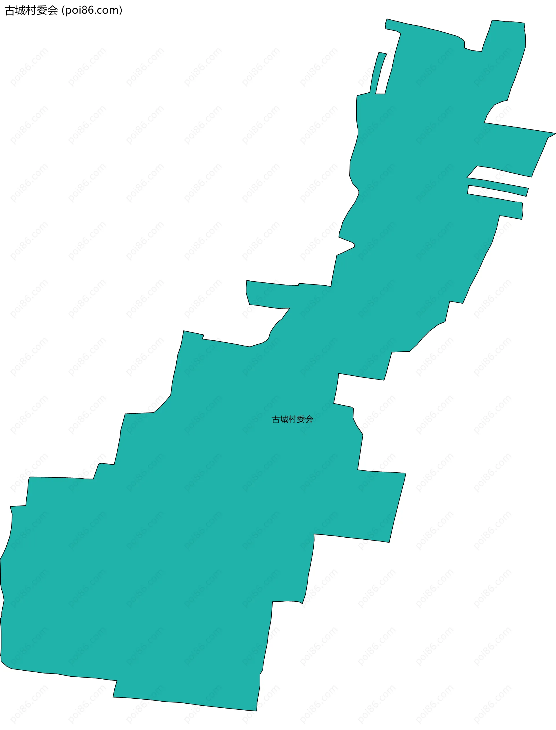 古城村委会边界地图