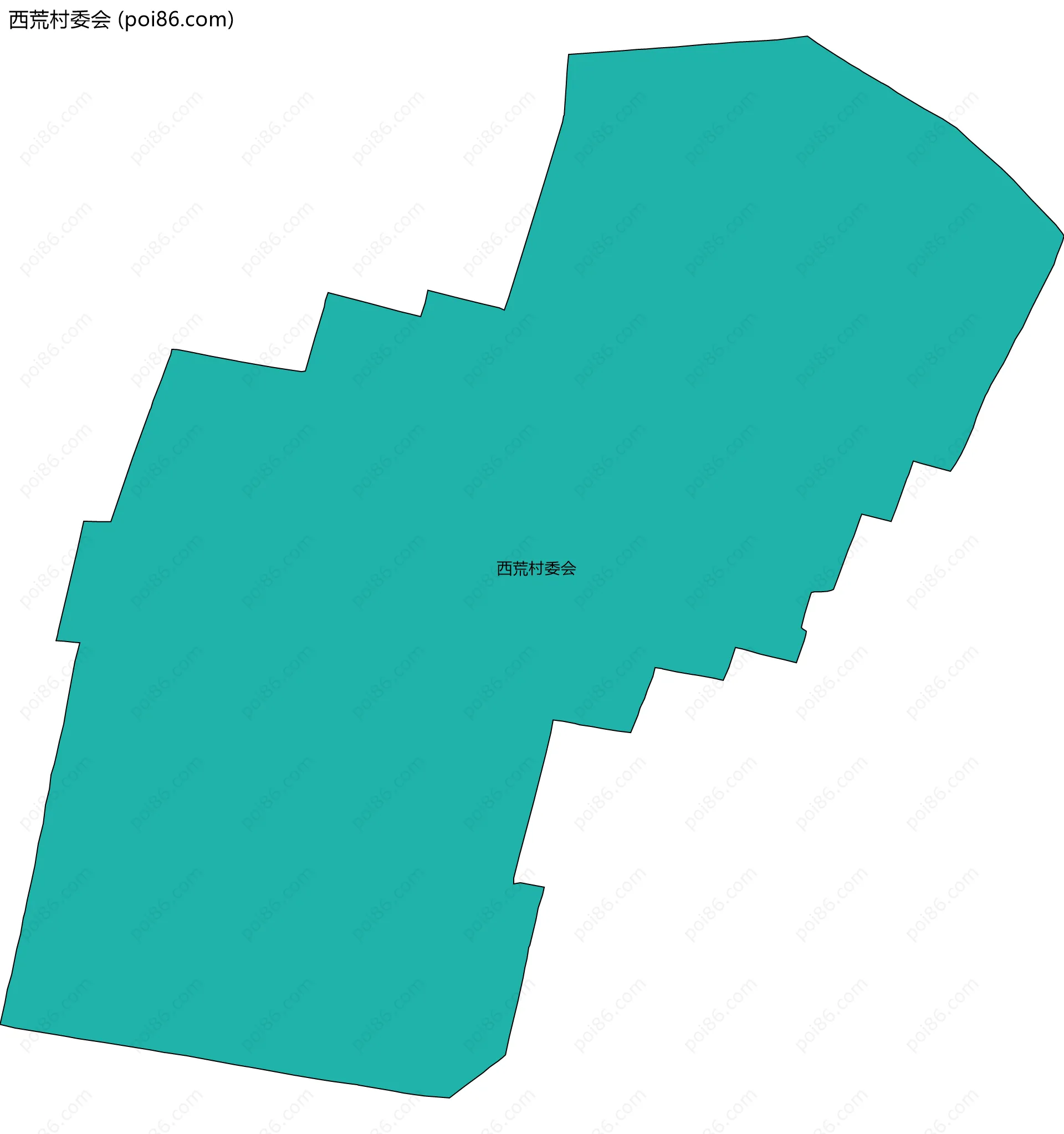 西荒村委会边界地图