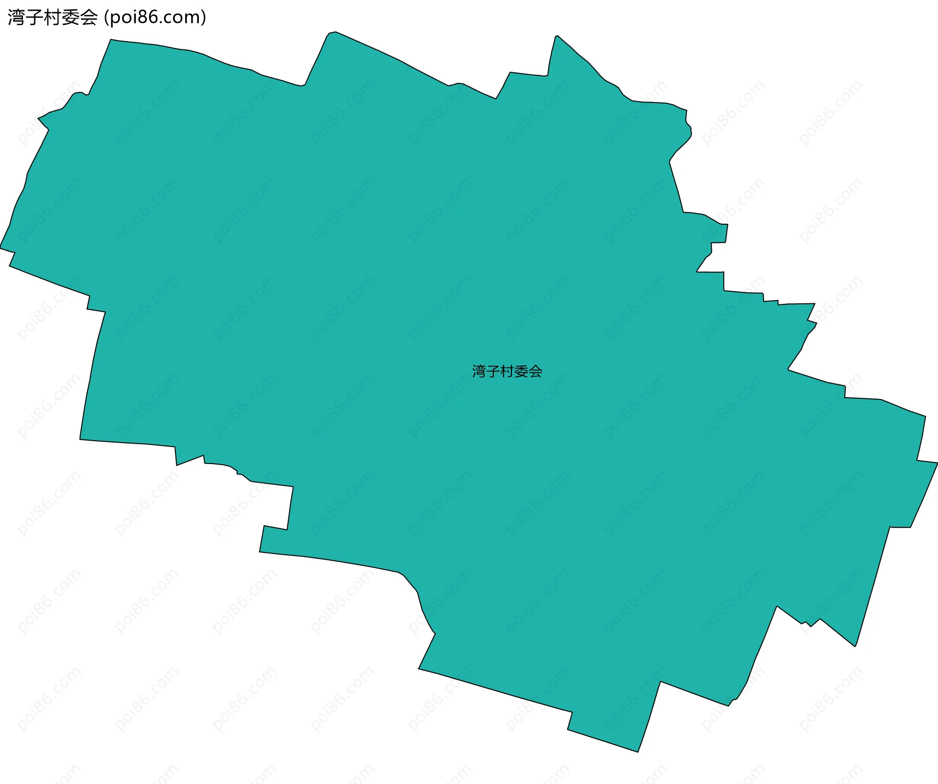 湾子村委会边界地图