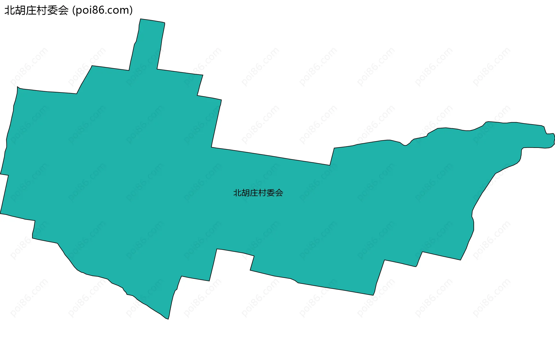 北胡庄村委会边界地图