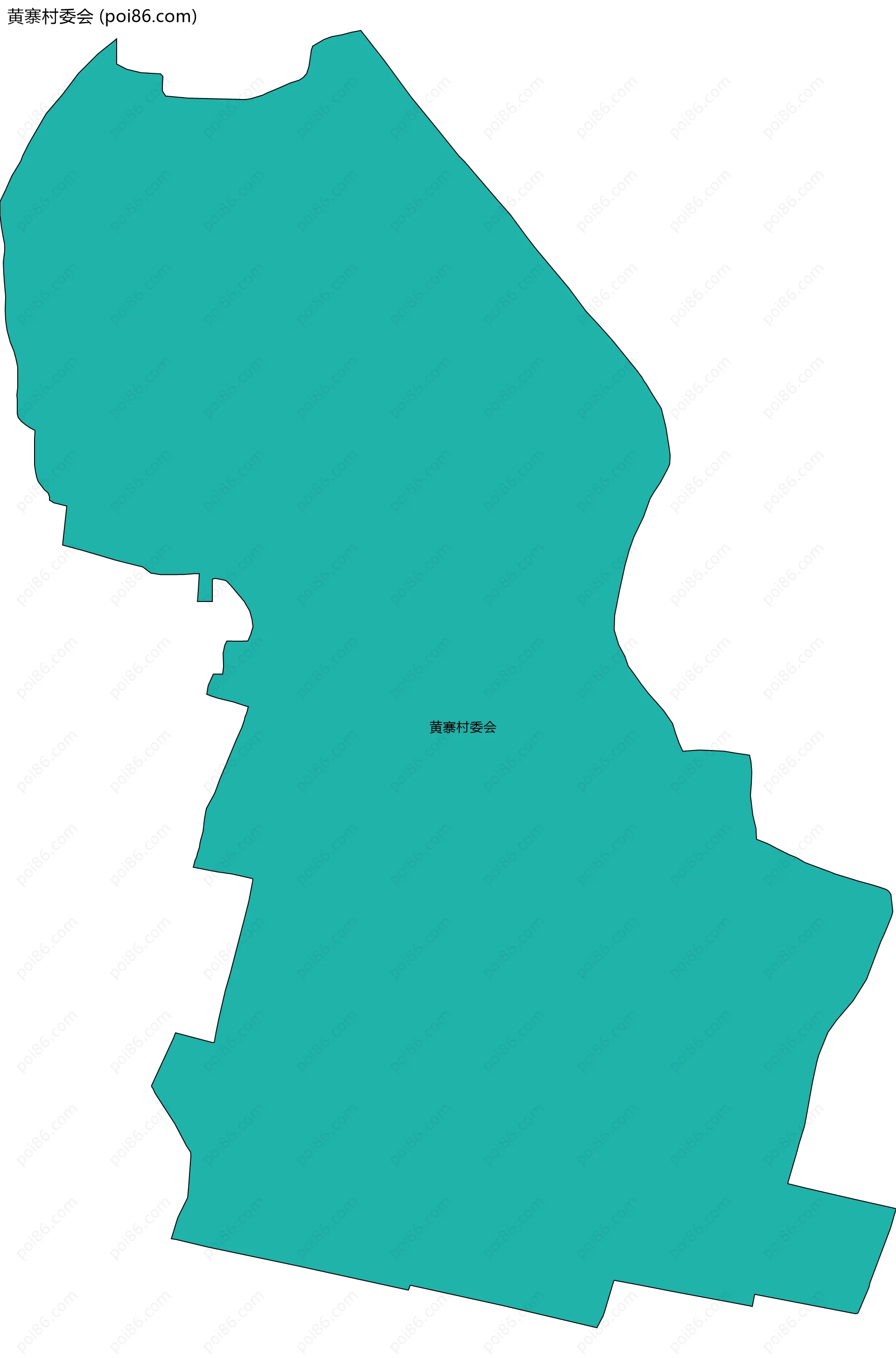 黄寨村委会边界地图