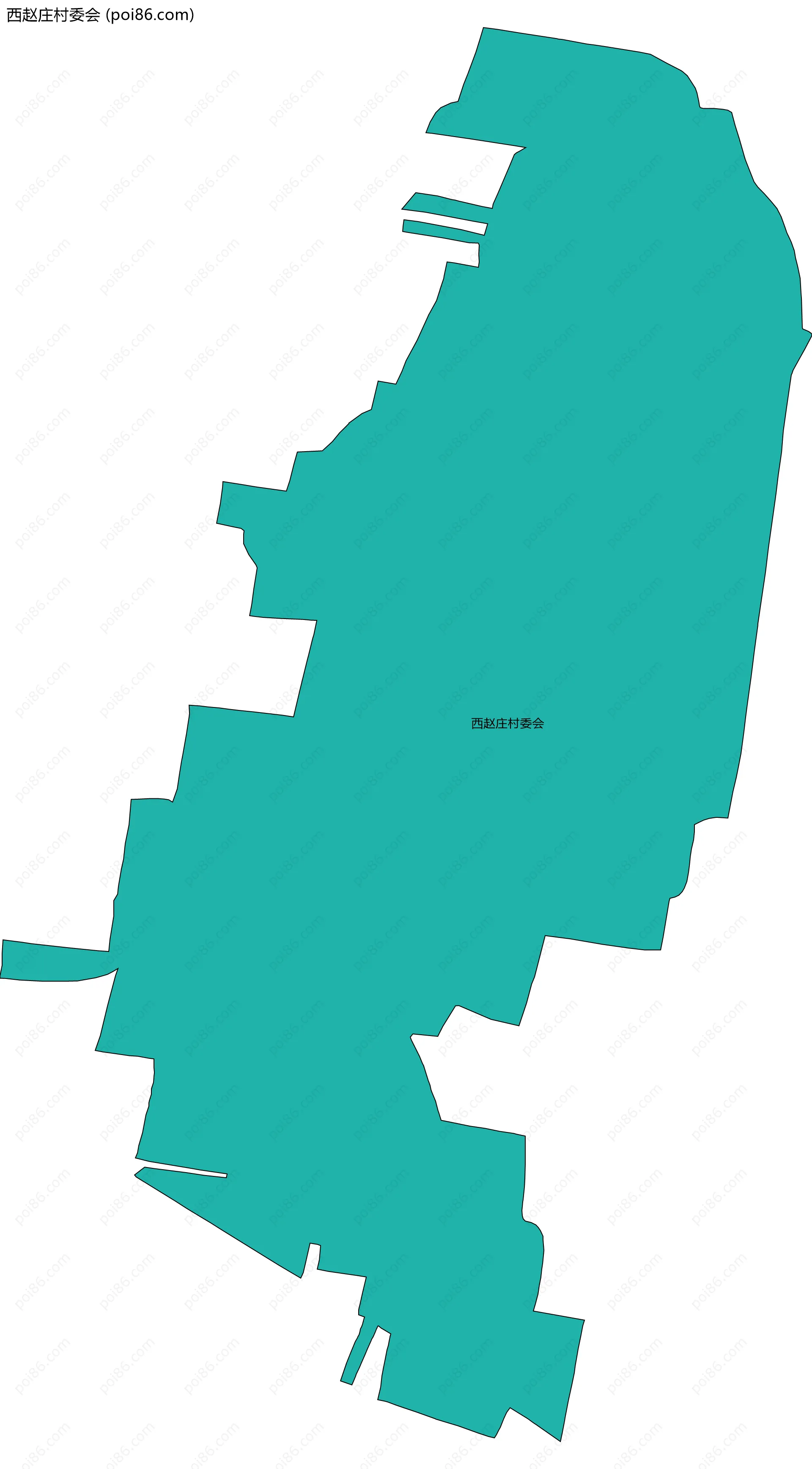 西赵庄村委会边界地图
