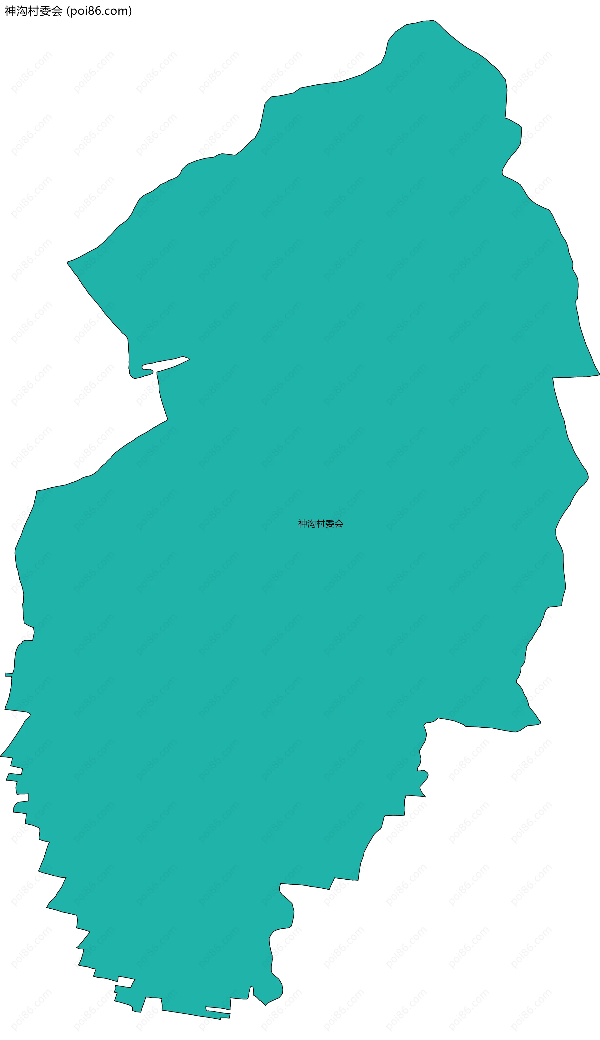 神沟村委会边界地图