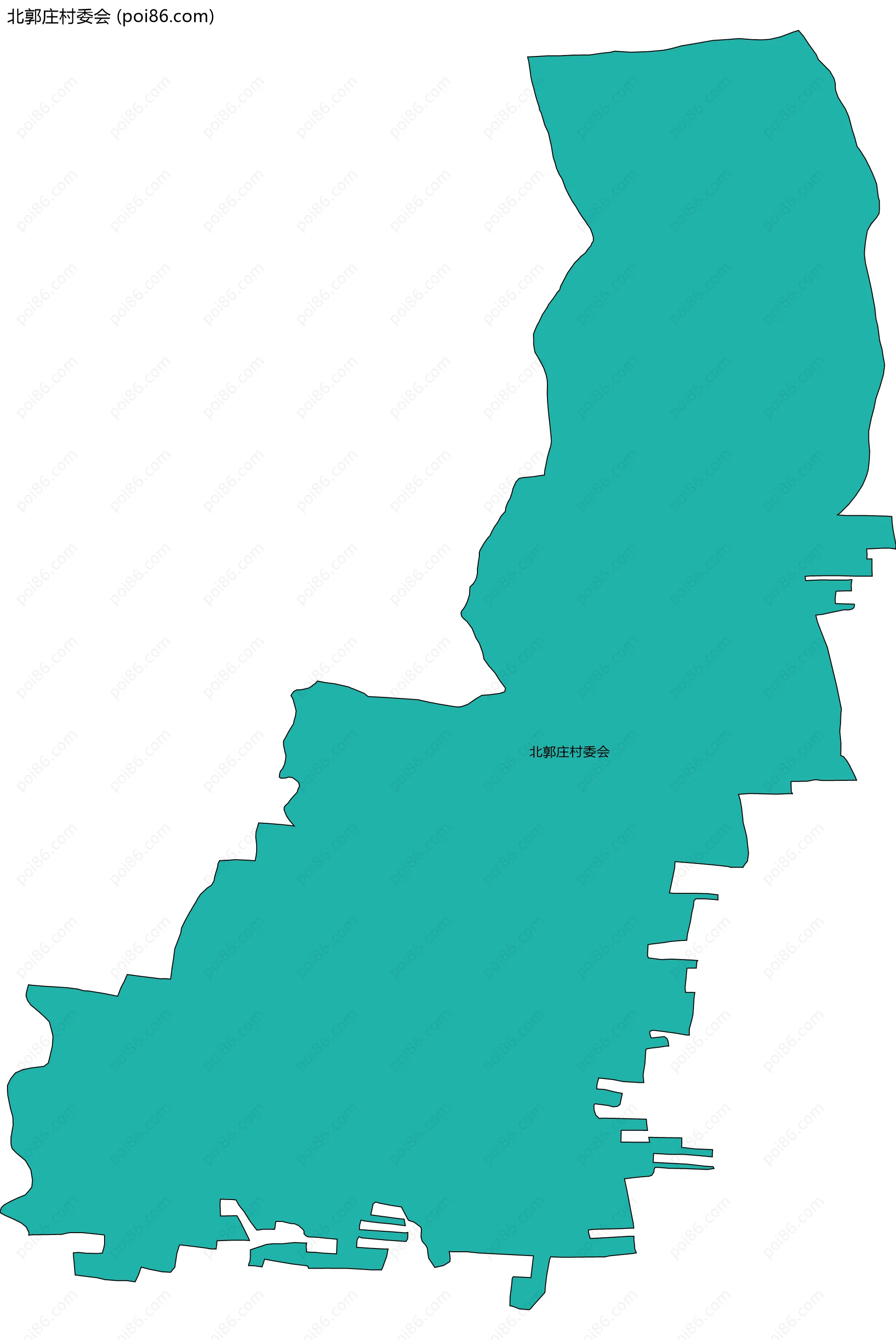 北郭庄村委会边界地图