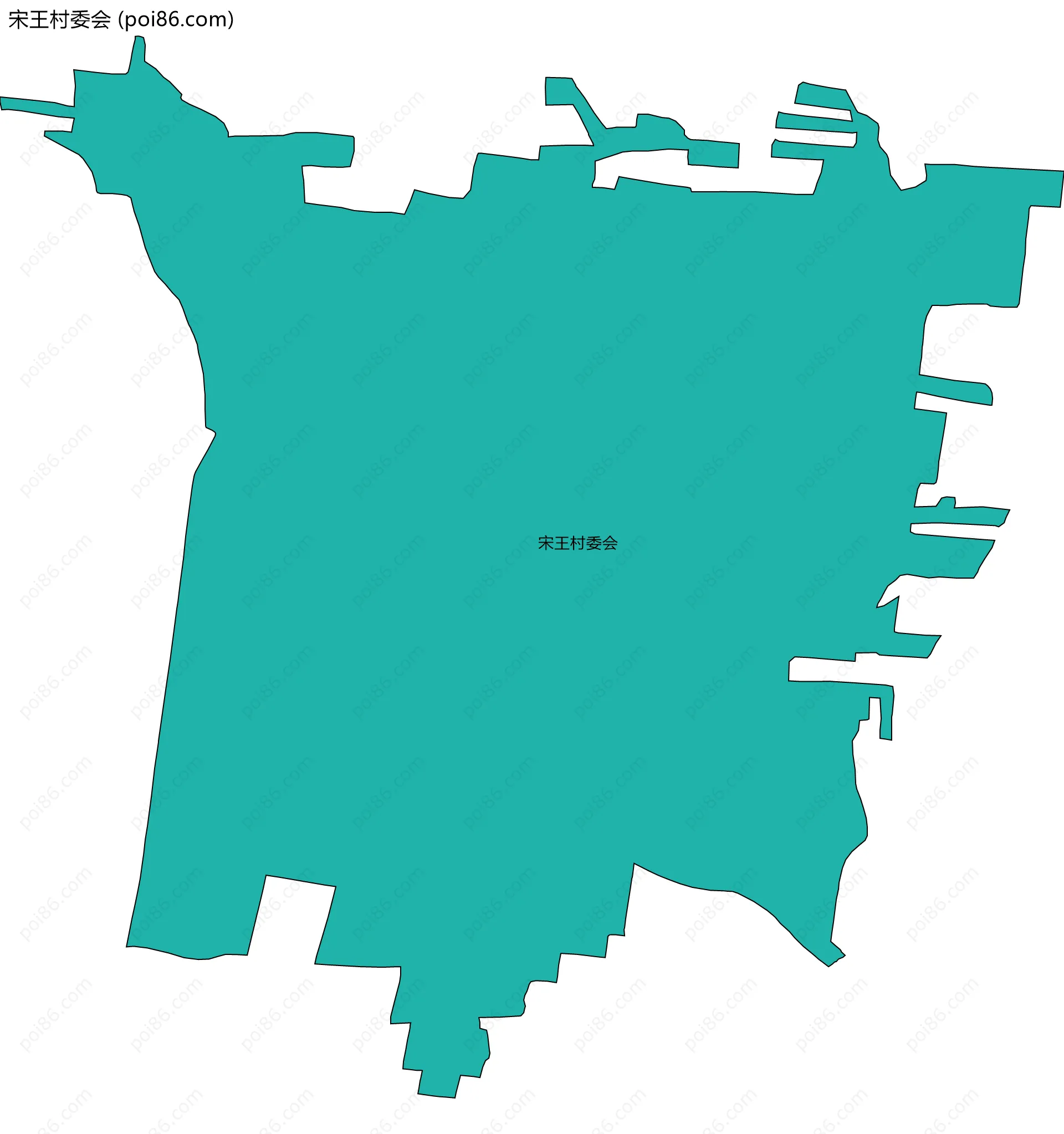 宋王村委会边界地图