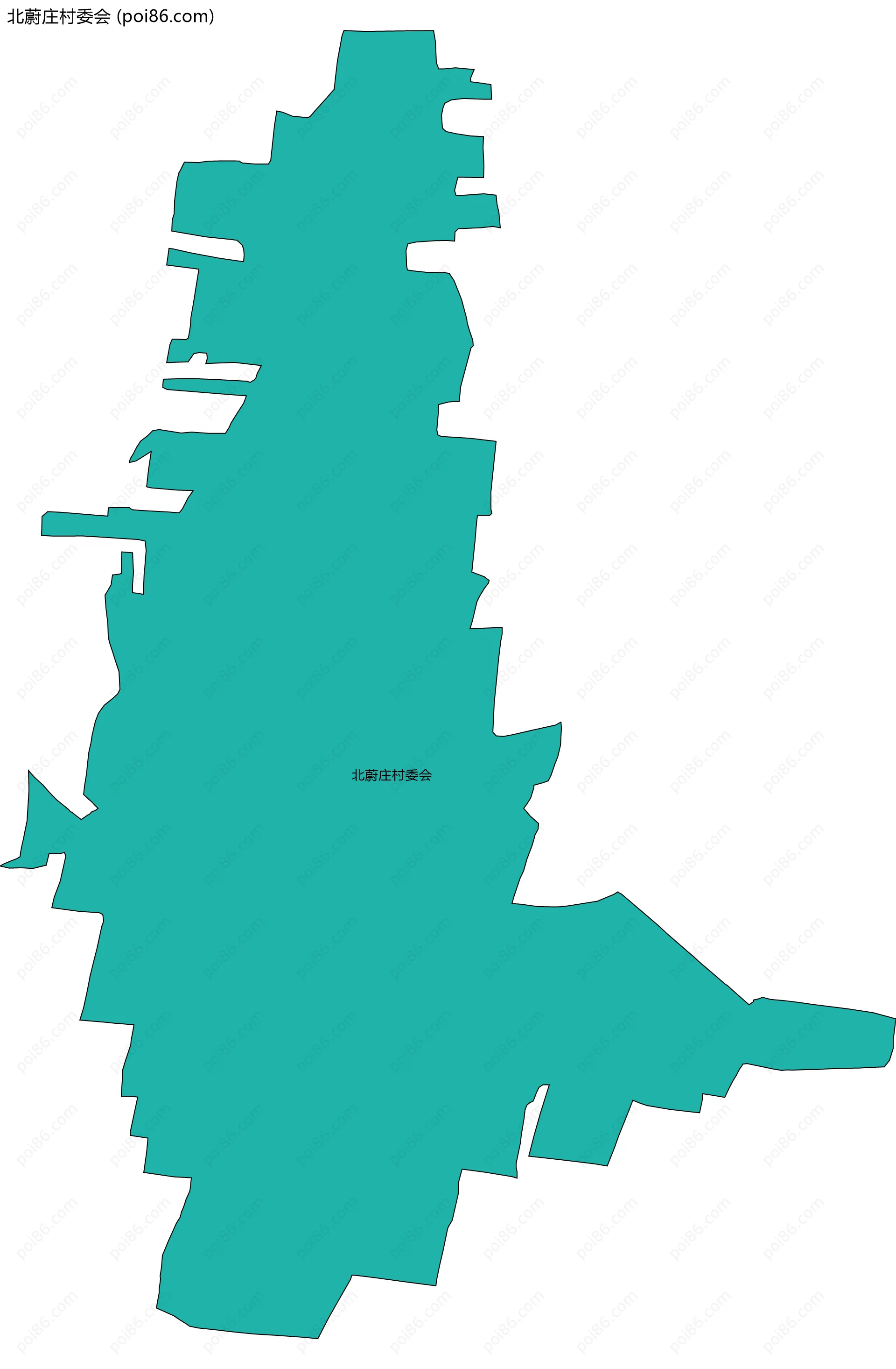 北蔚庄村委会边界地图