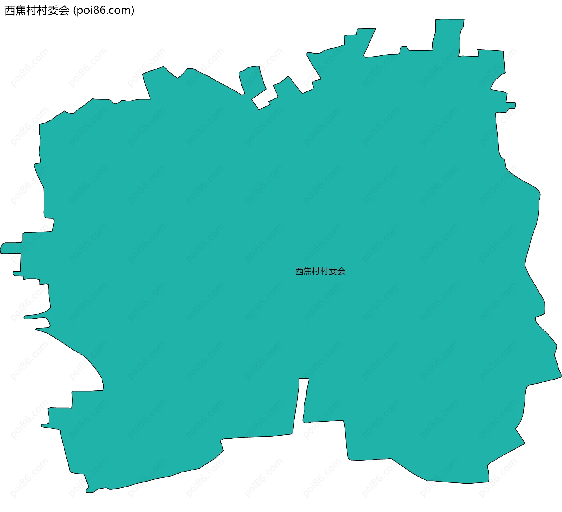 西焦村村委会边界地图