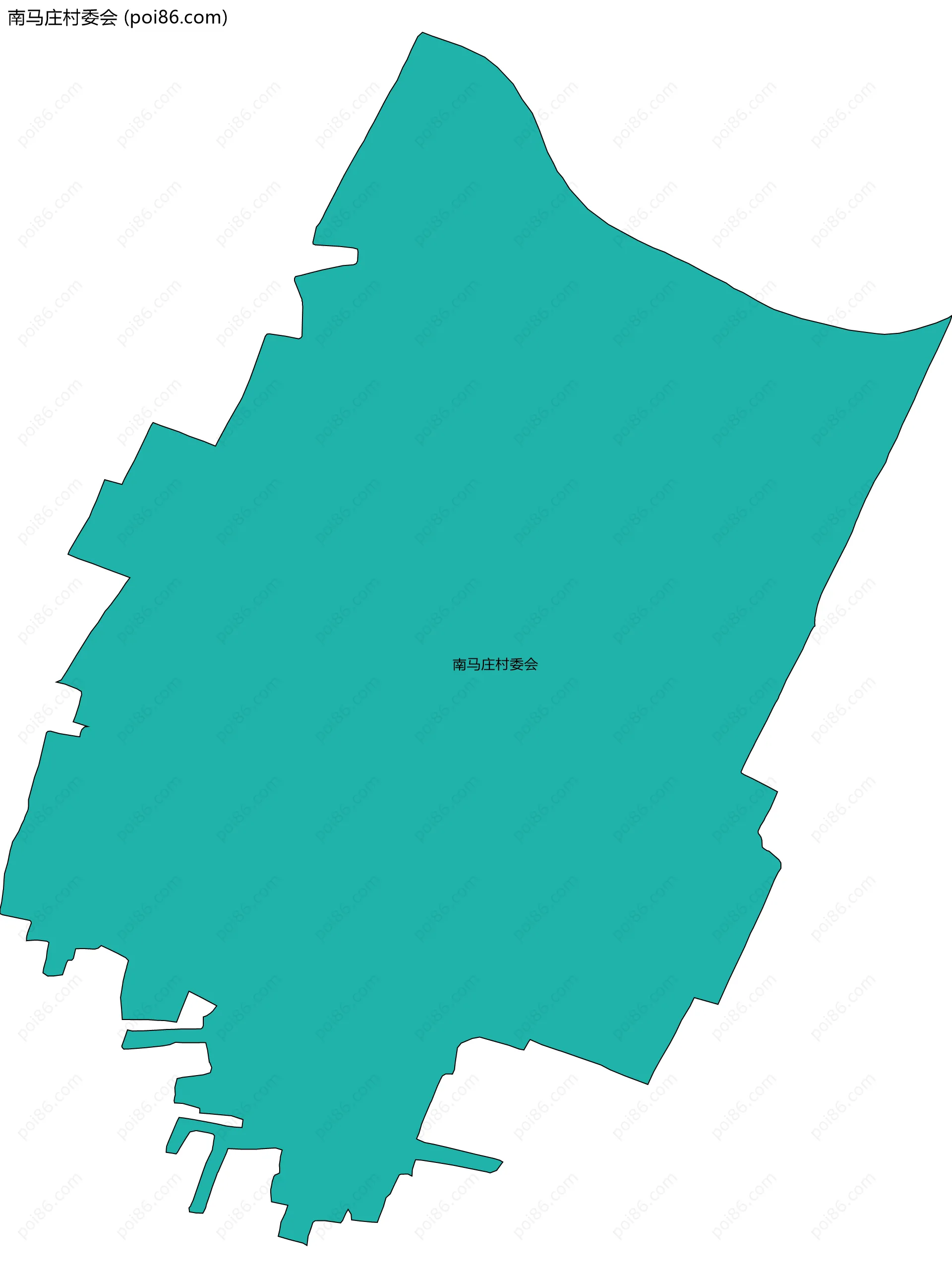 南马庄村委会边界地图