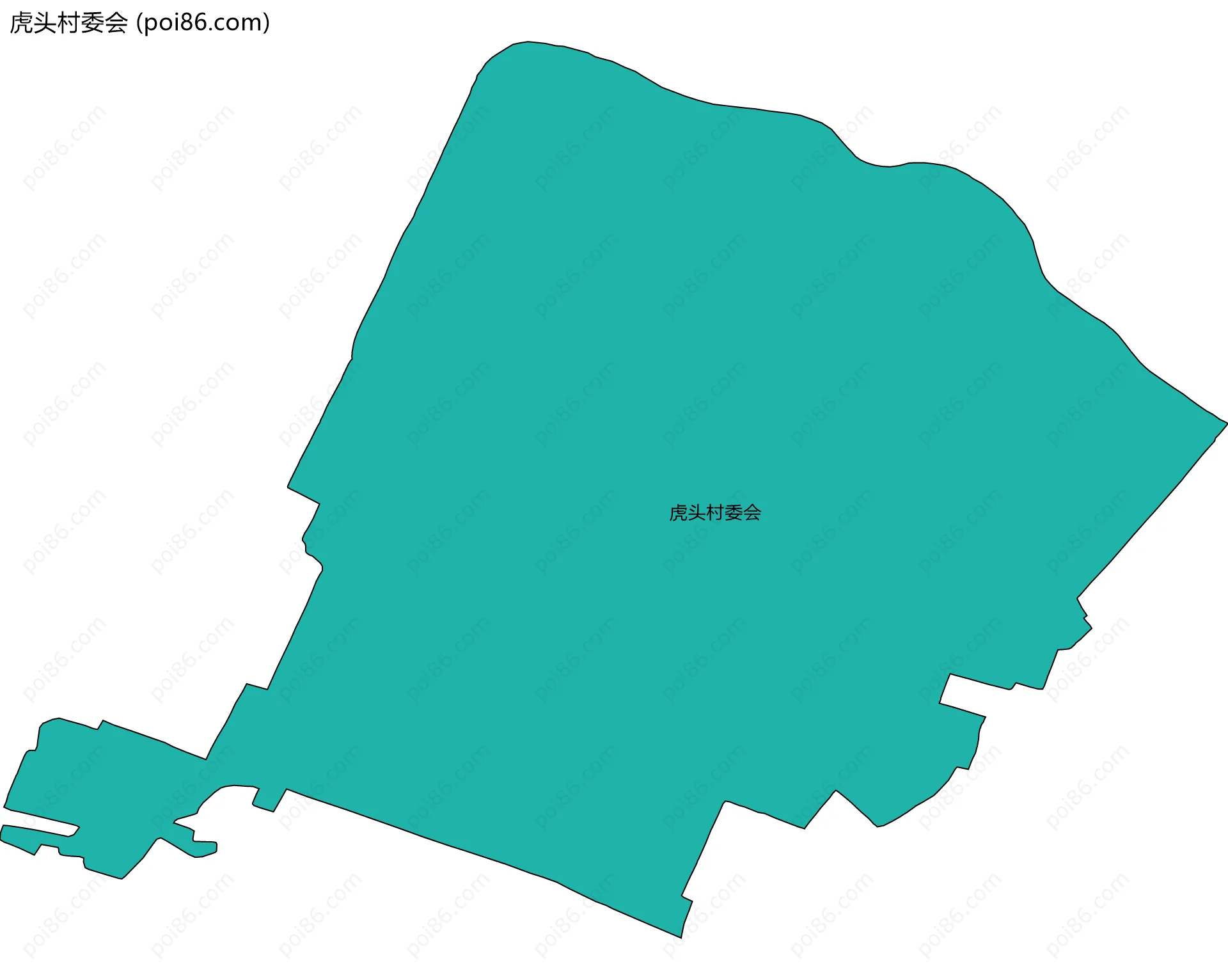 虎头村委会边界地图