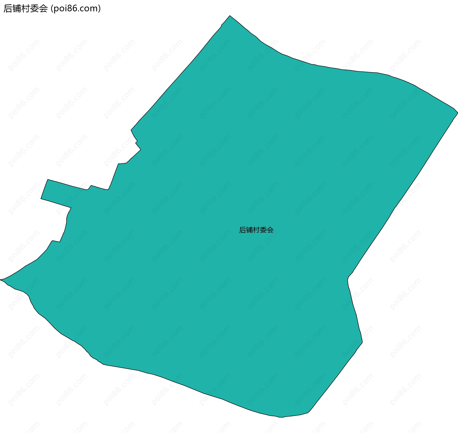 后铺村委会边界地图