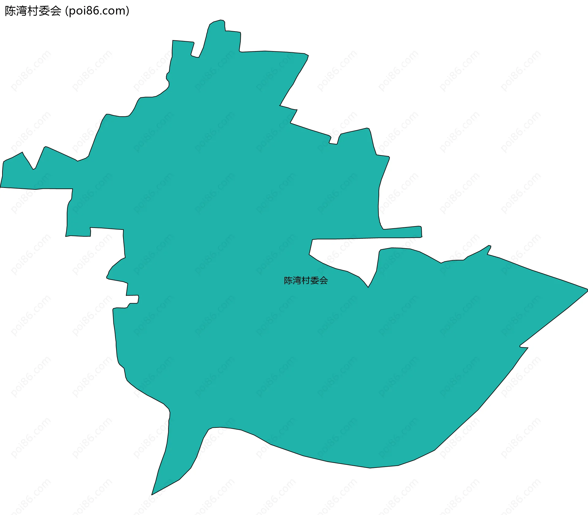 陈湾村委会边界地图