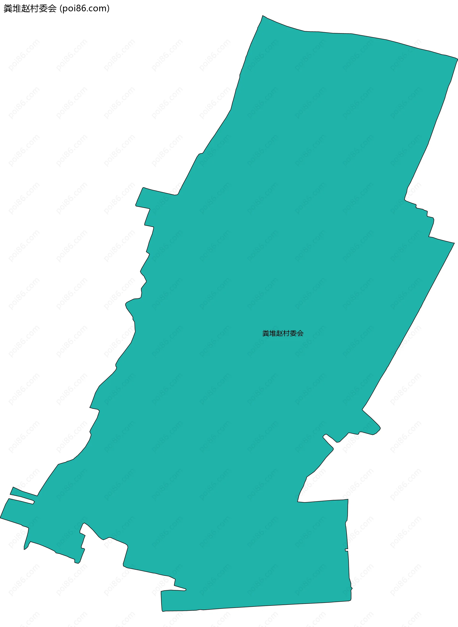 粪堆赵村委会边界地图