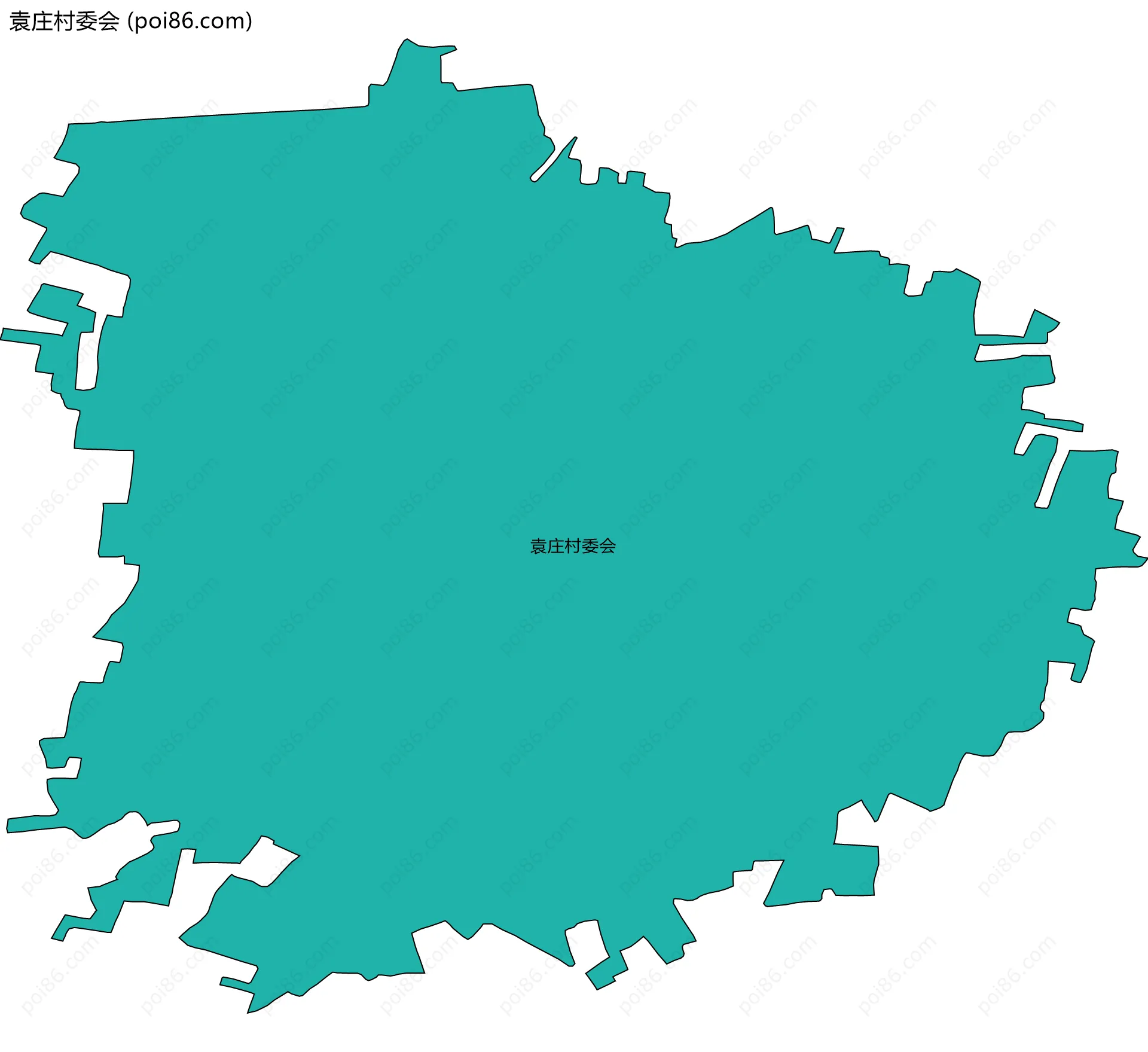 袁庄村委会边界地图