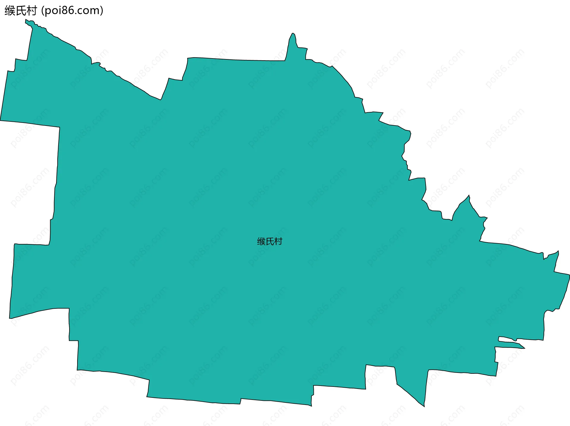 缑氏村边界地图