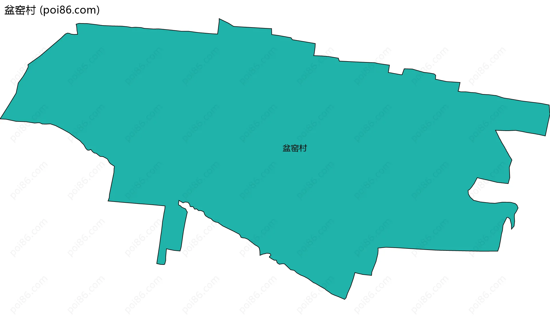 盆窑村边界地图