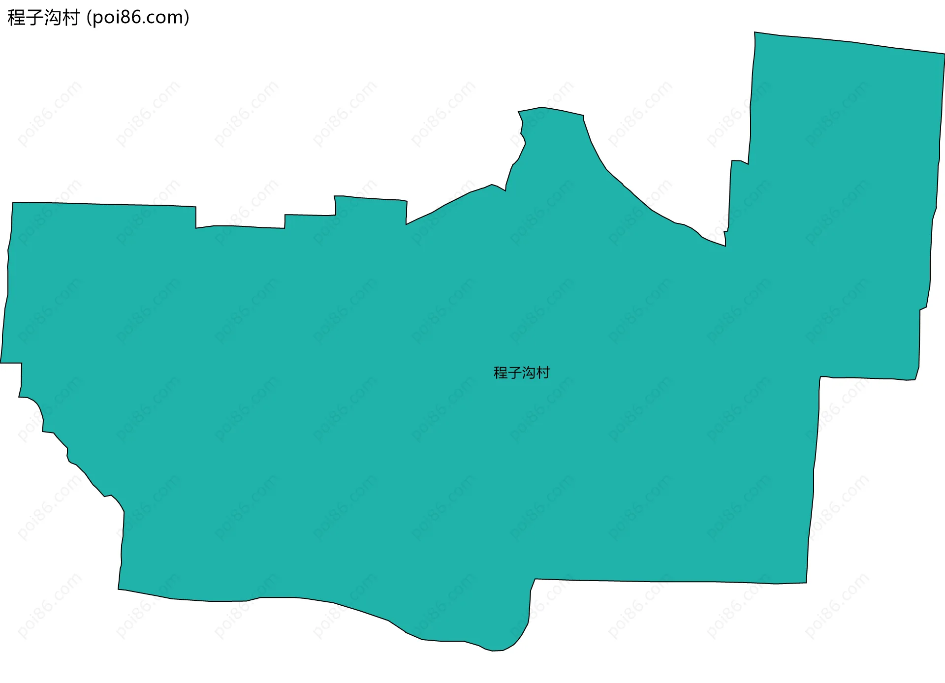 程子沟村边界地图