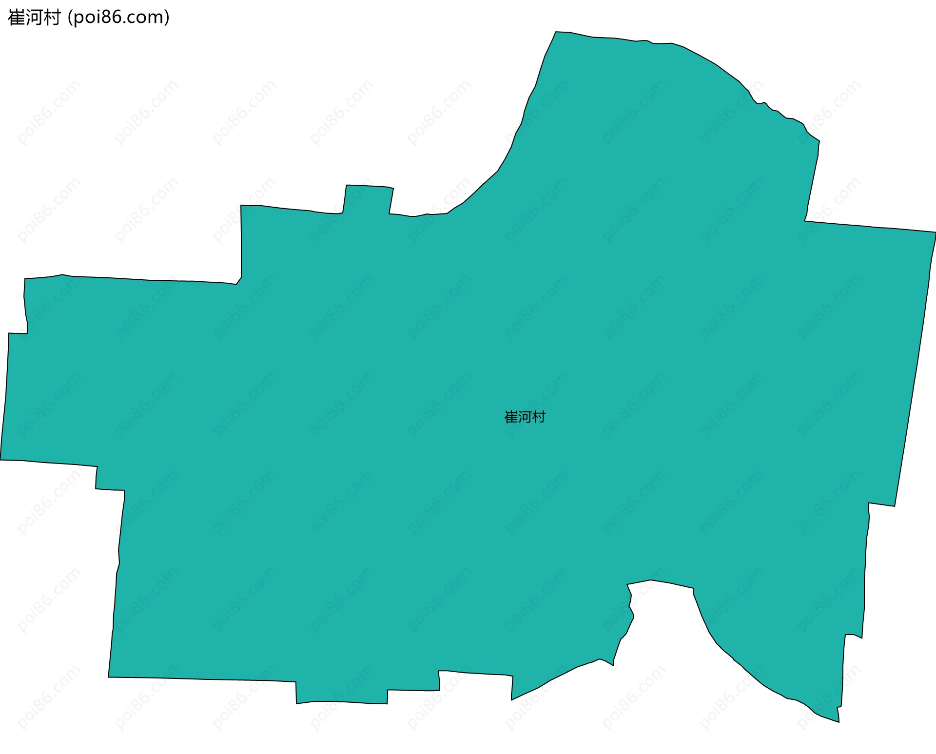 崔河村边界地图