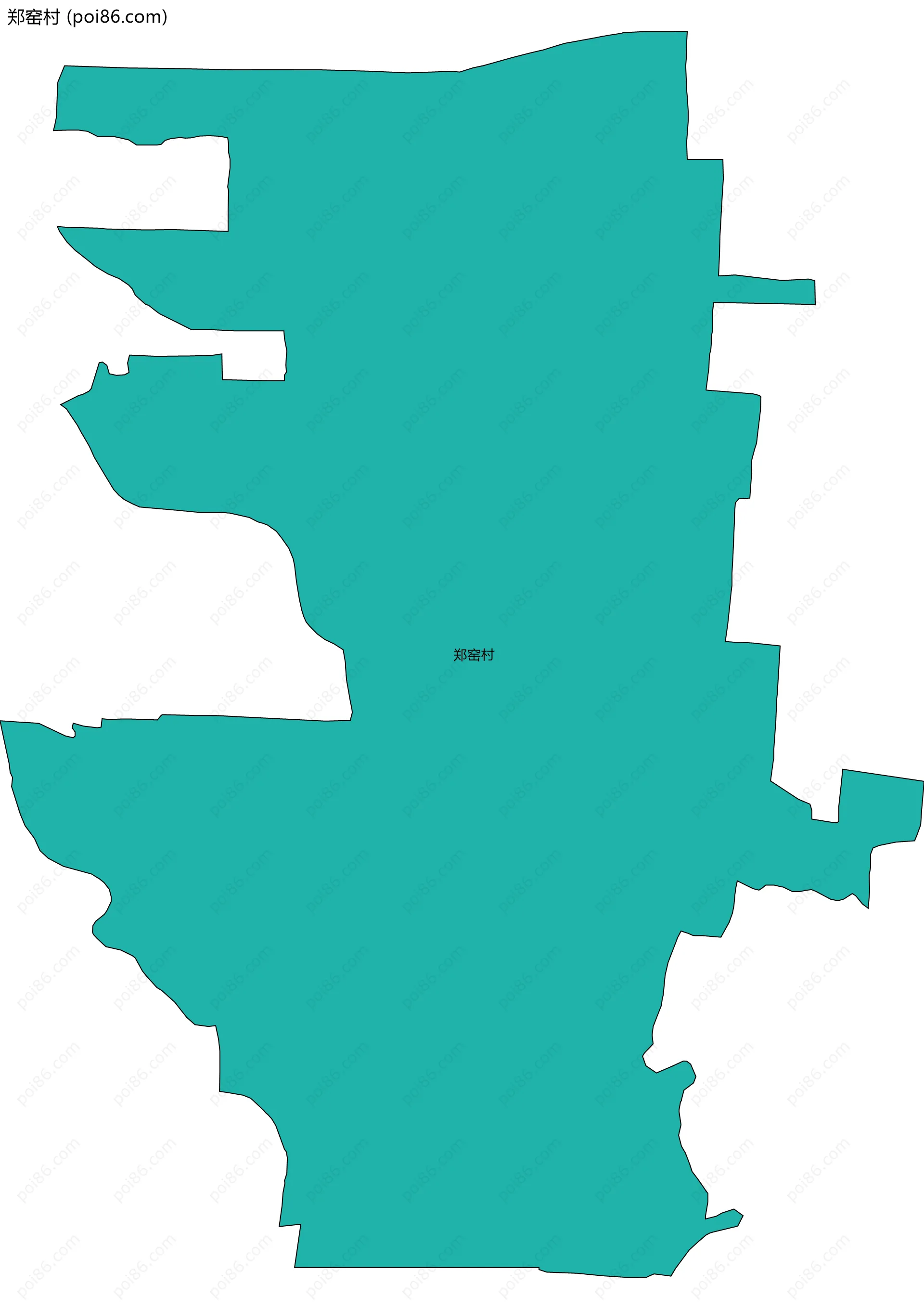 郑窑村边界地图