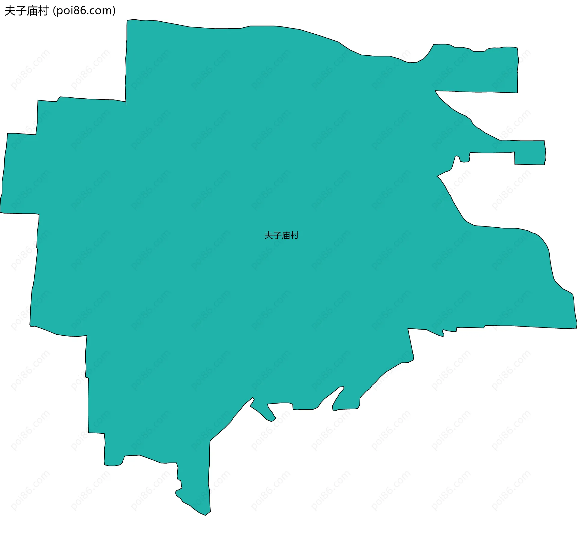 夫子庙村边界地图