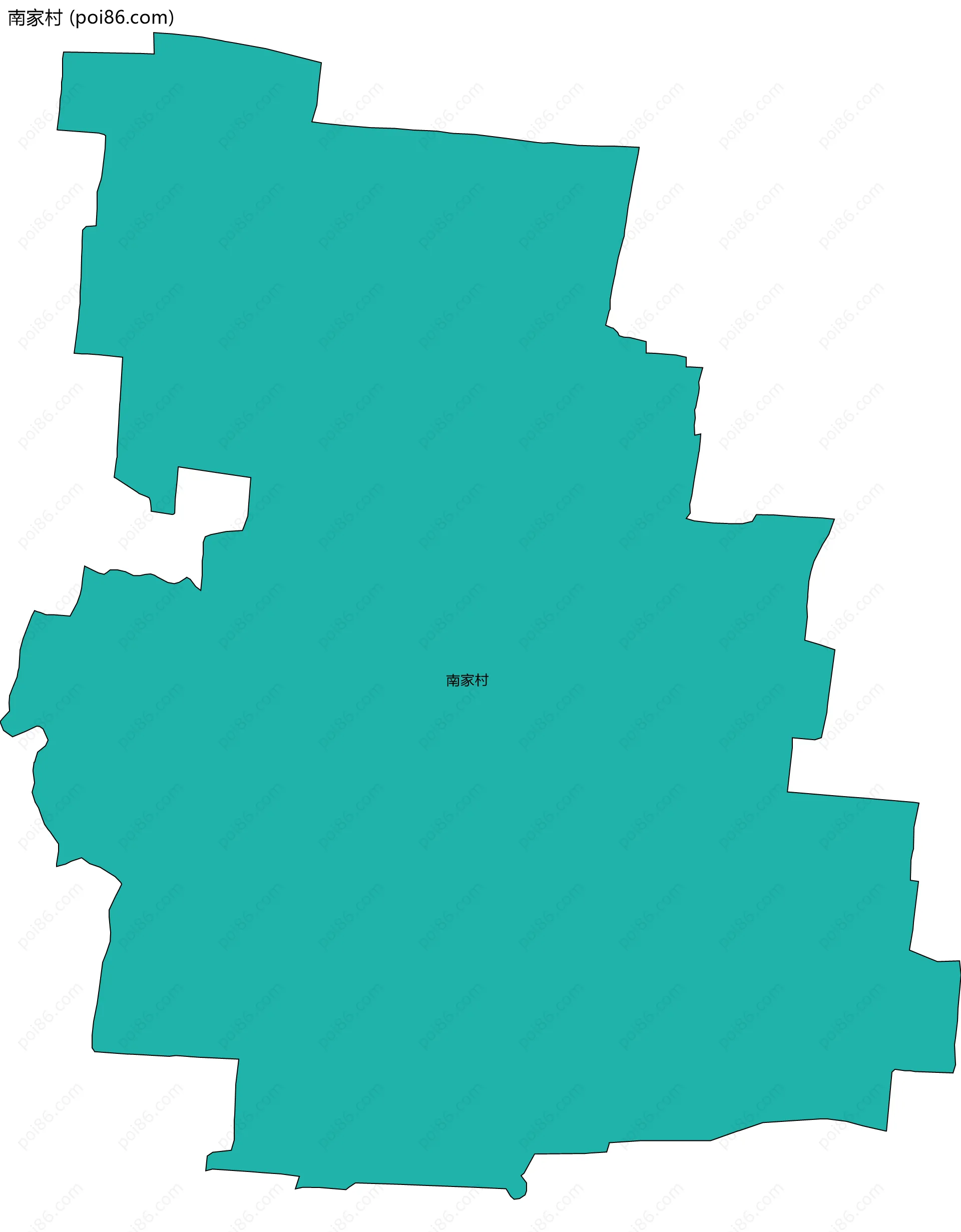 南家村边界地图