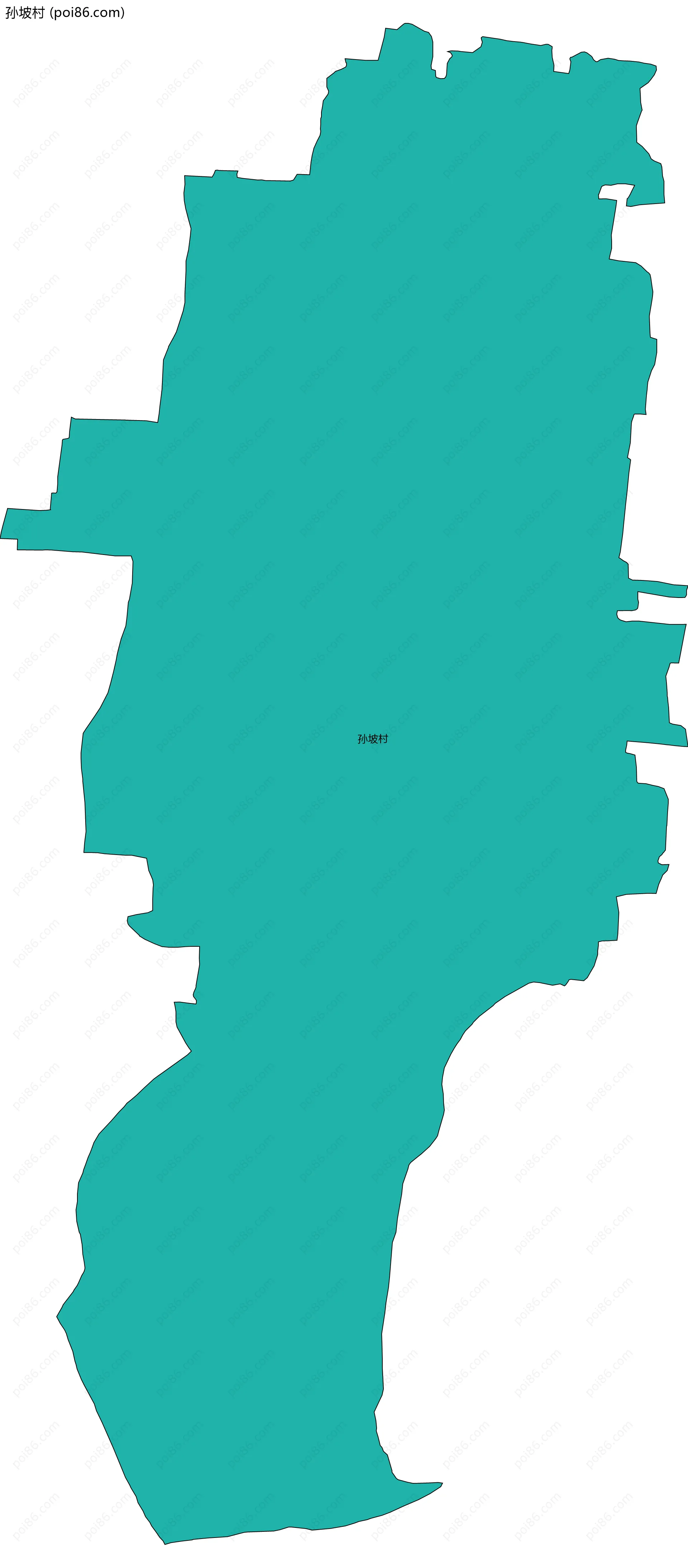 孙坡村边界地图