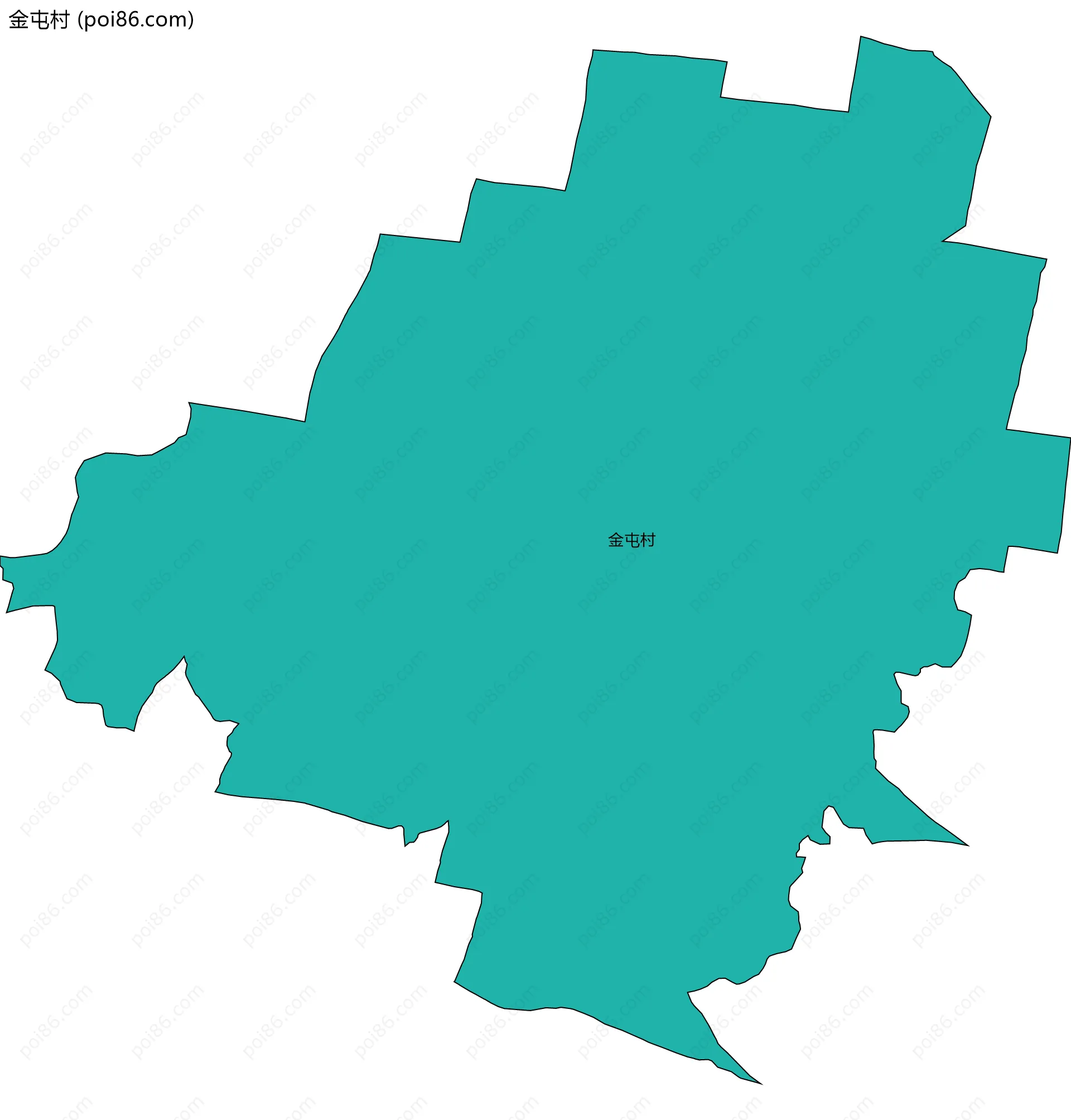 金屯村边界地图