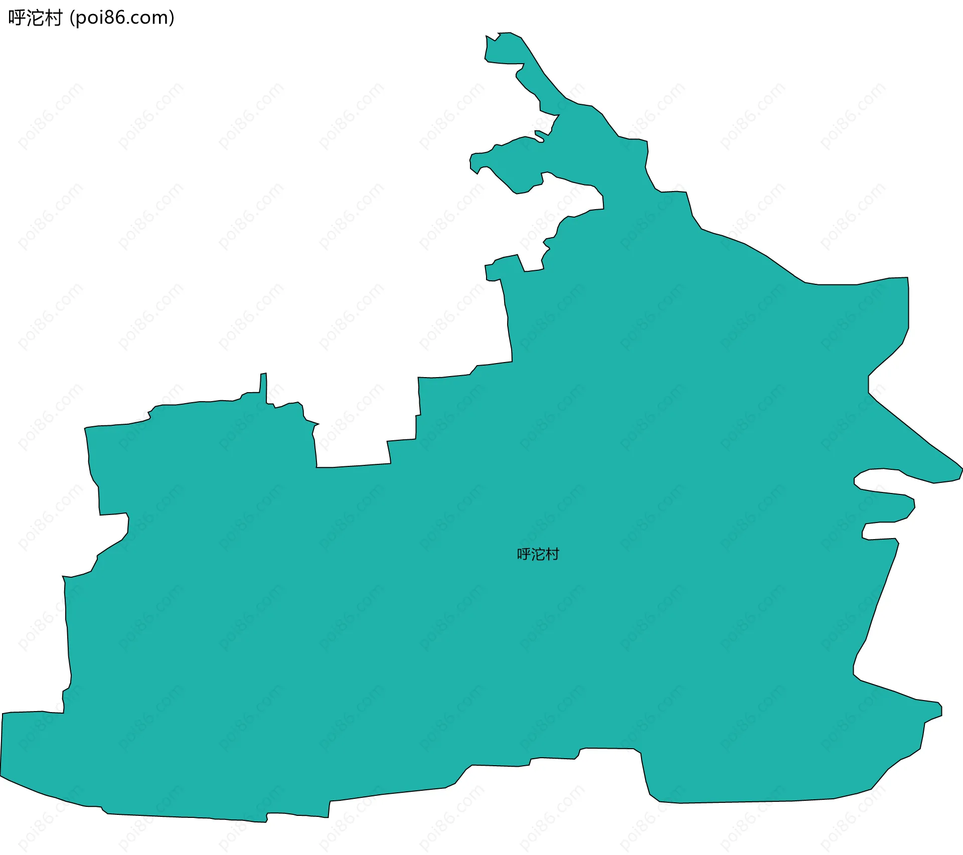 呼沱村边界地图