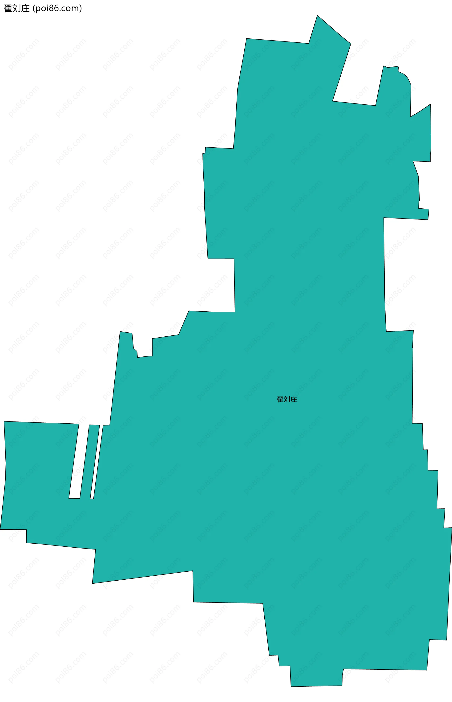 翟刘庄边界地图