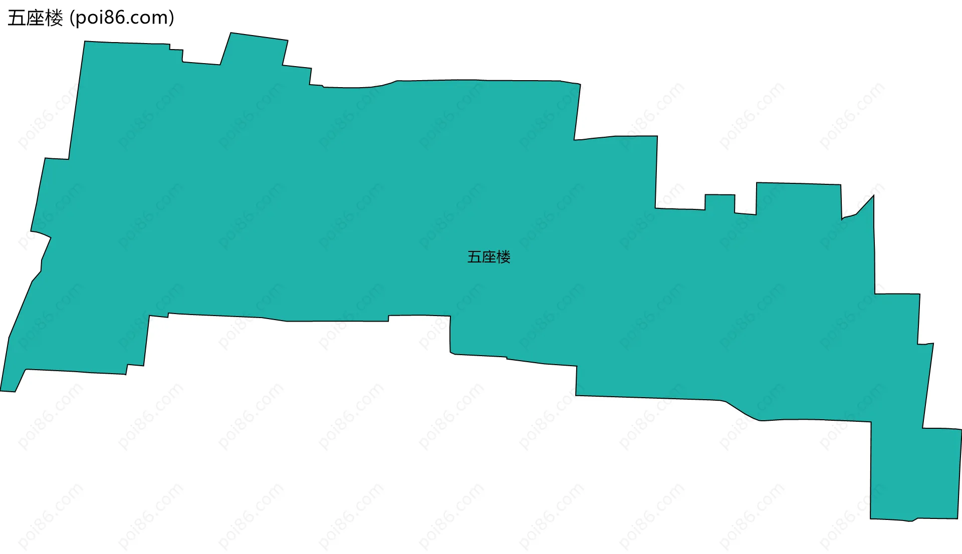 五座楼边界地图