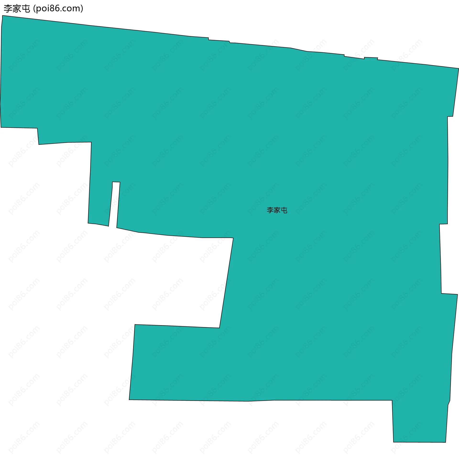 李家屯边界地图