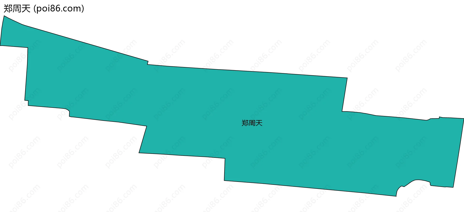 郑周天边界地图
