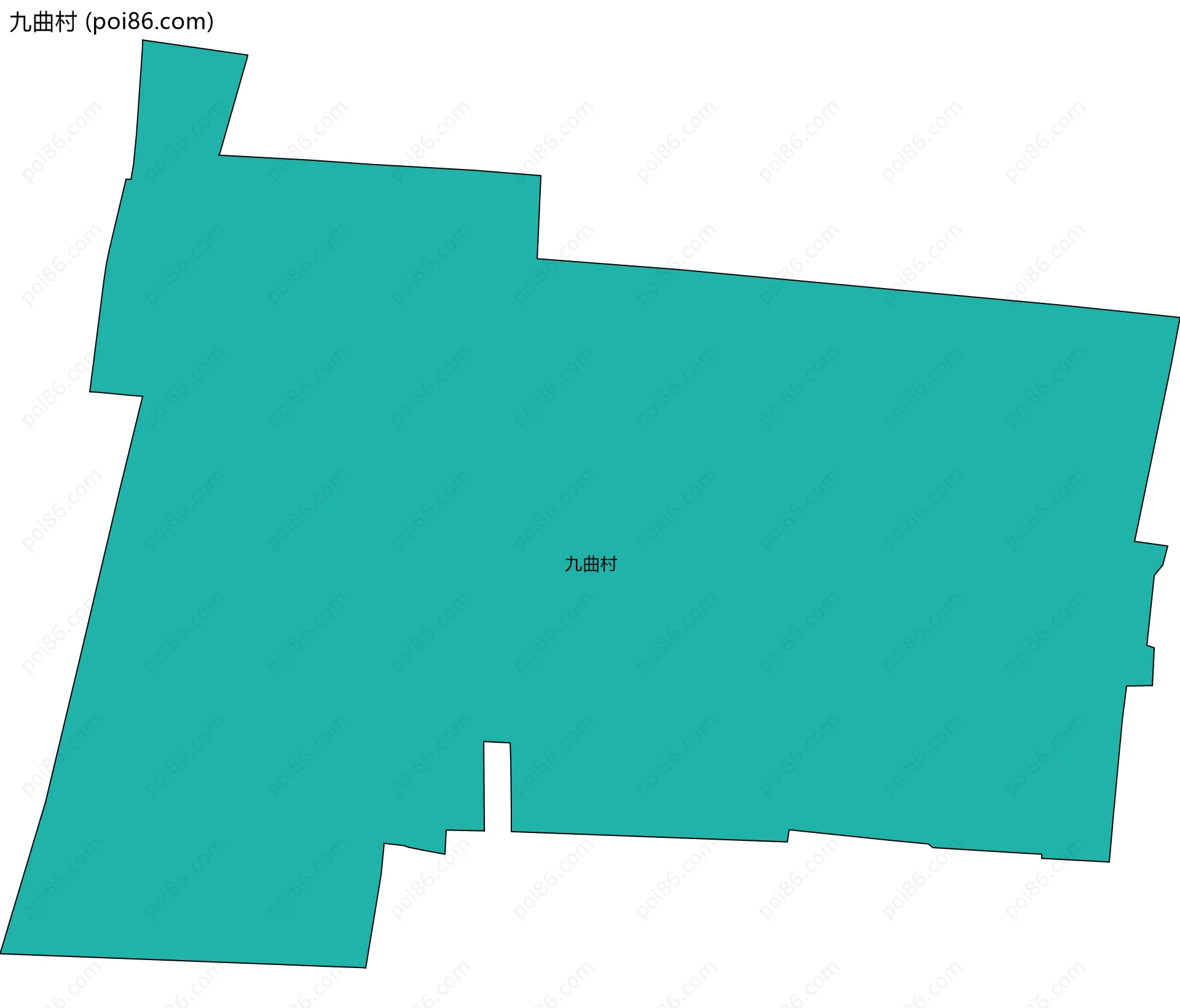 九曲村边界地图
