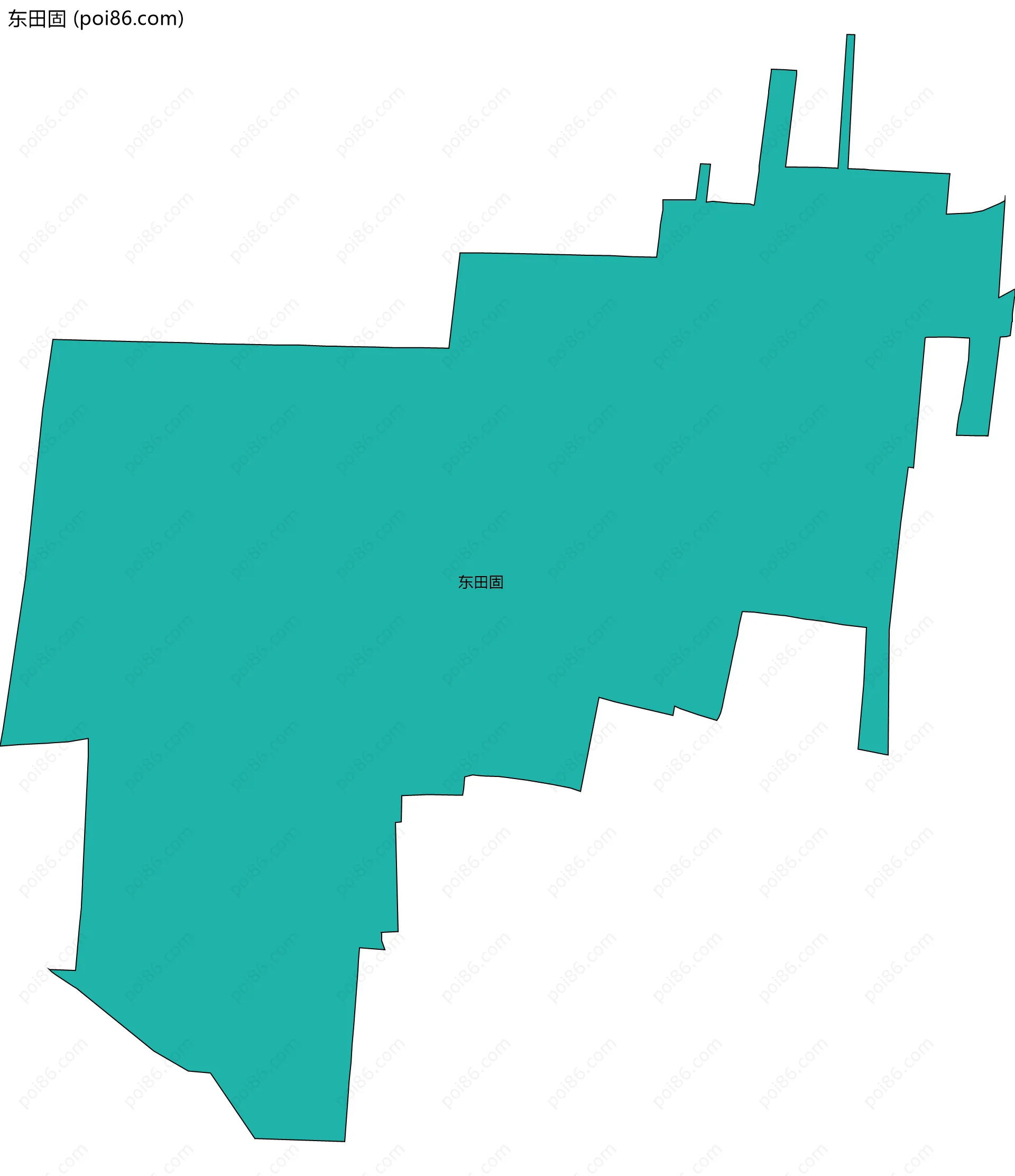 东田固边界地图