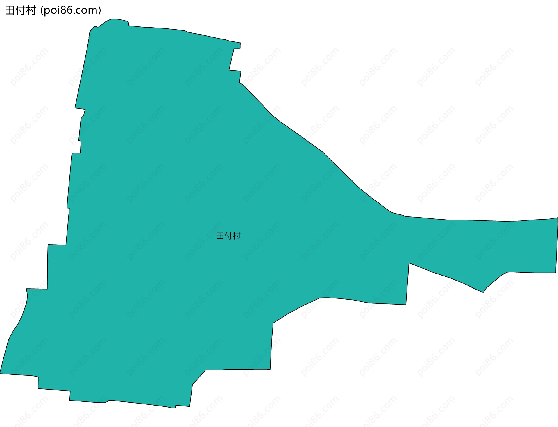 田付村边界地图