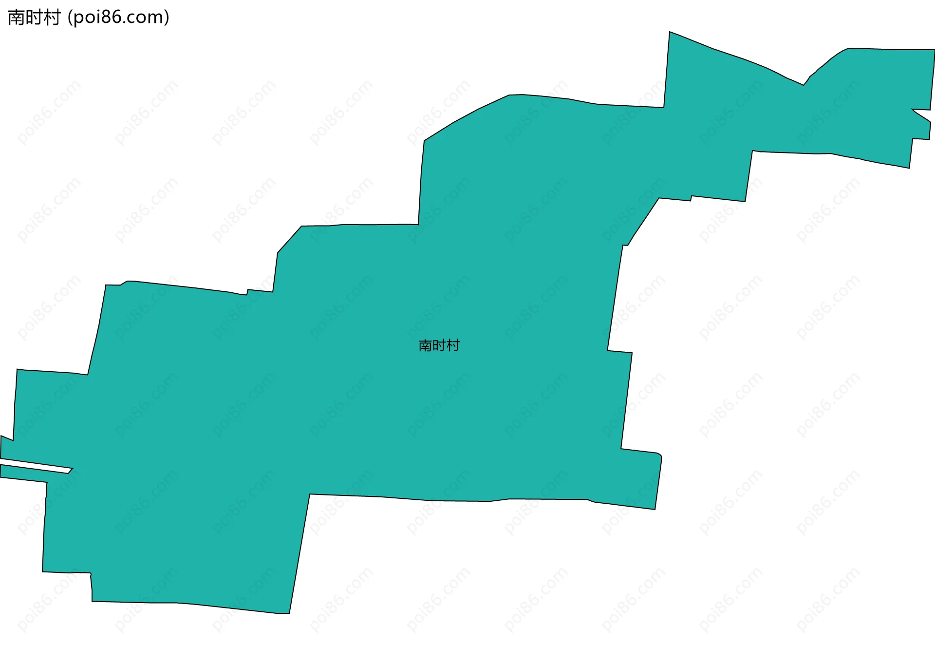 南时村边界地图