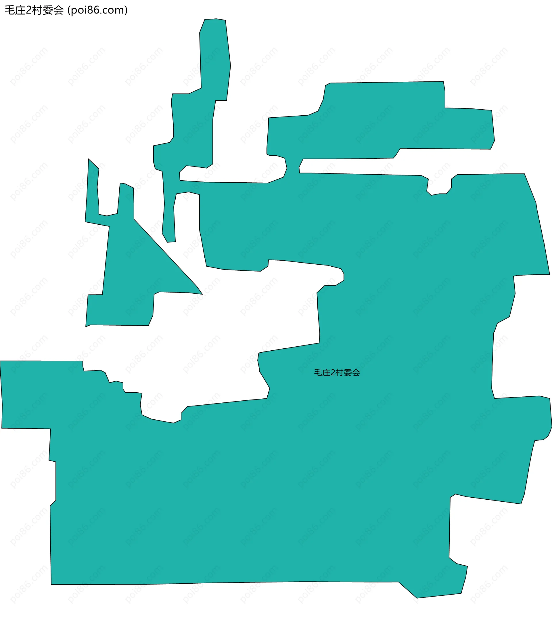 毛庄2村委会边界地图