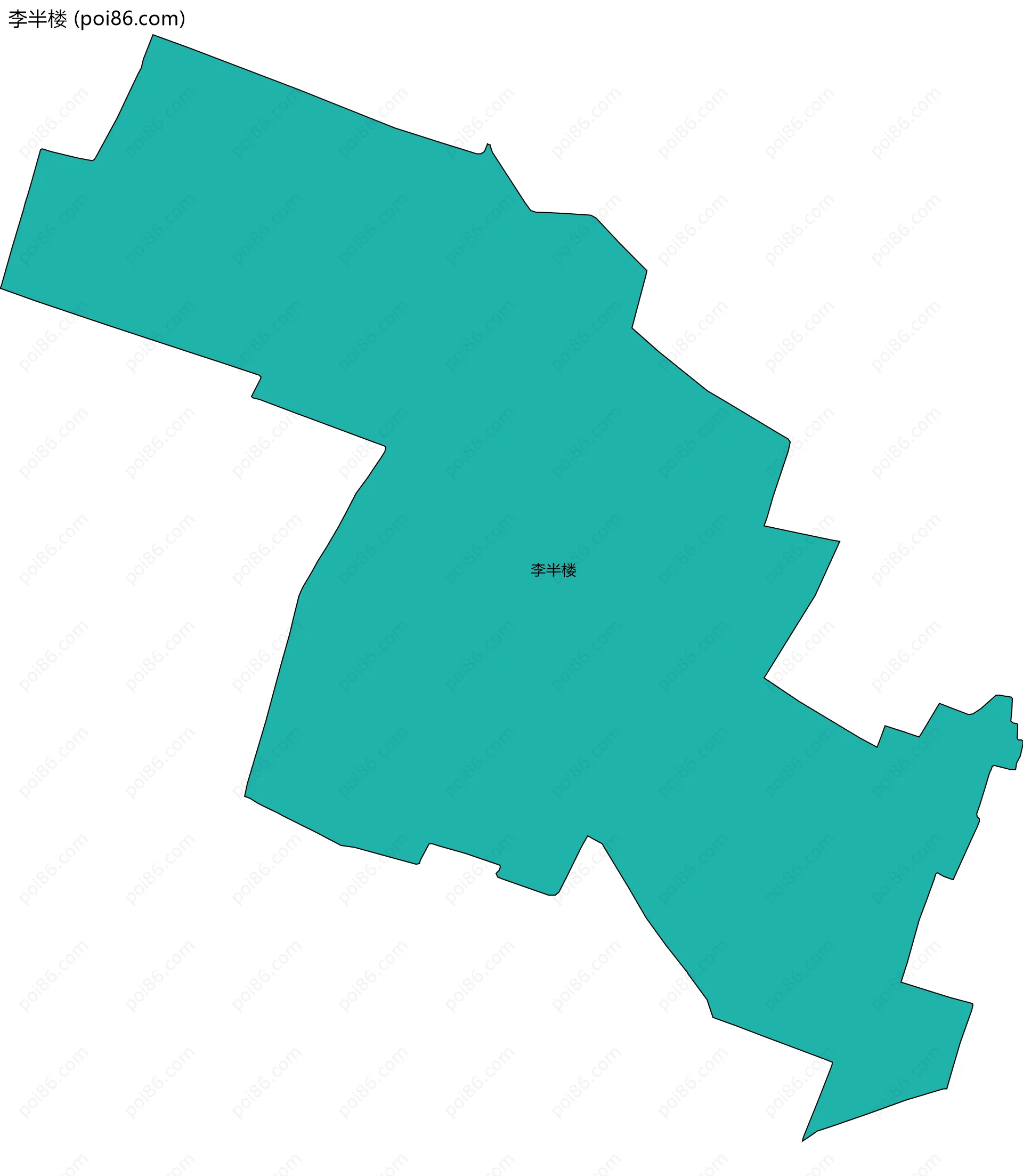 李半楼边界地图